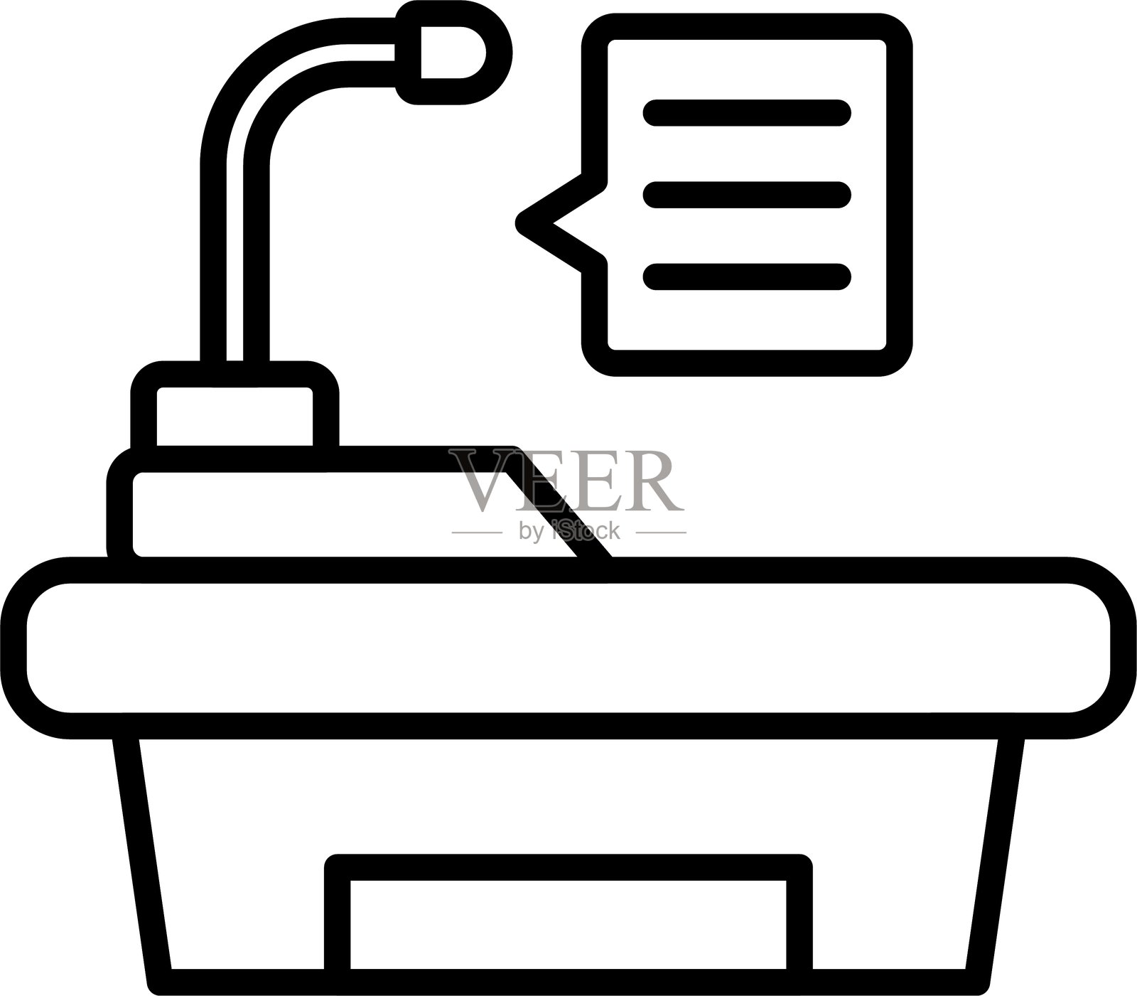 桌面麦克风图标矢量元素插画图片素材