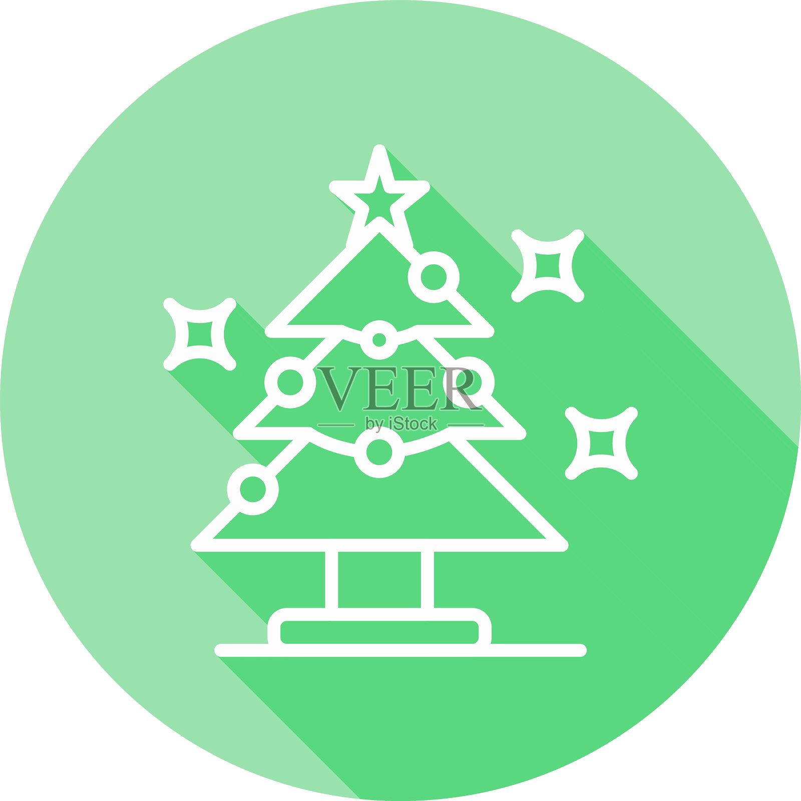 创意圣诞树新图标设计插画图片素材