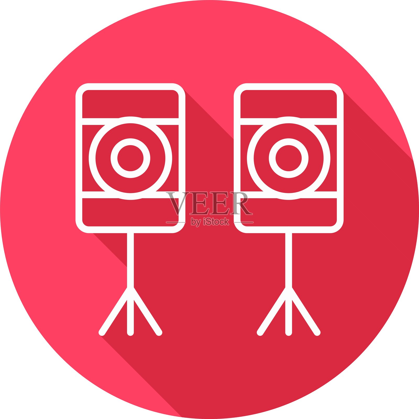 音响系统新图标设计创意插画图片素材