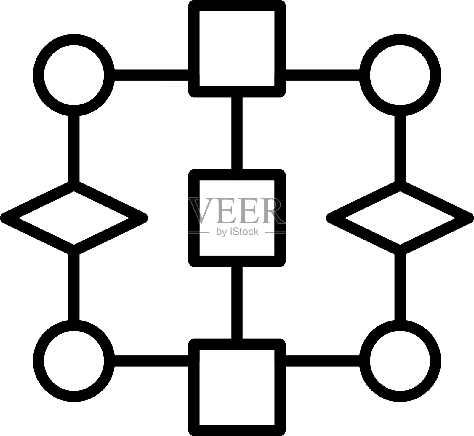 流程图图标矢量元素插画图片素材