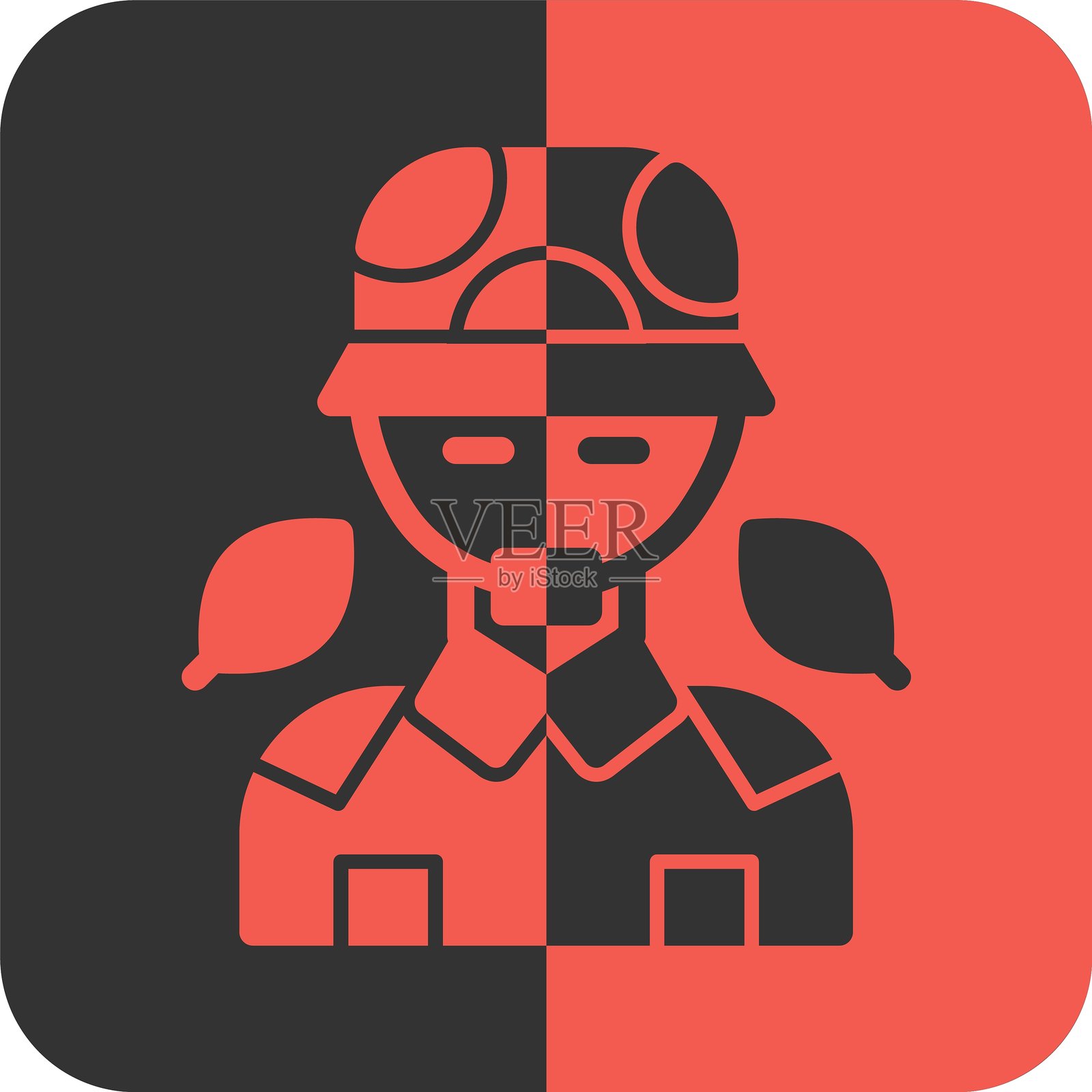 迷彩红色反向图标插画图片素材