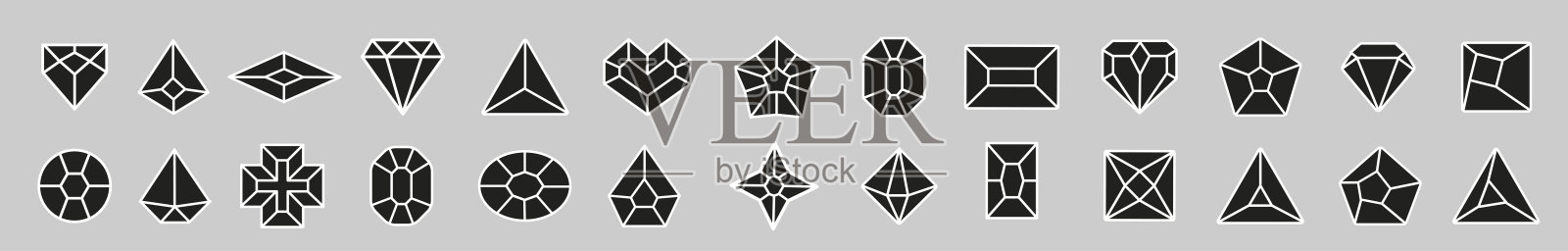 钻石矢量图标集图像插画图片素材