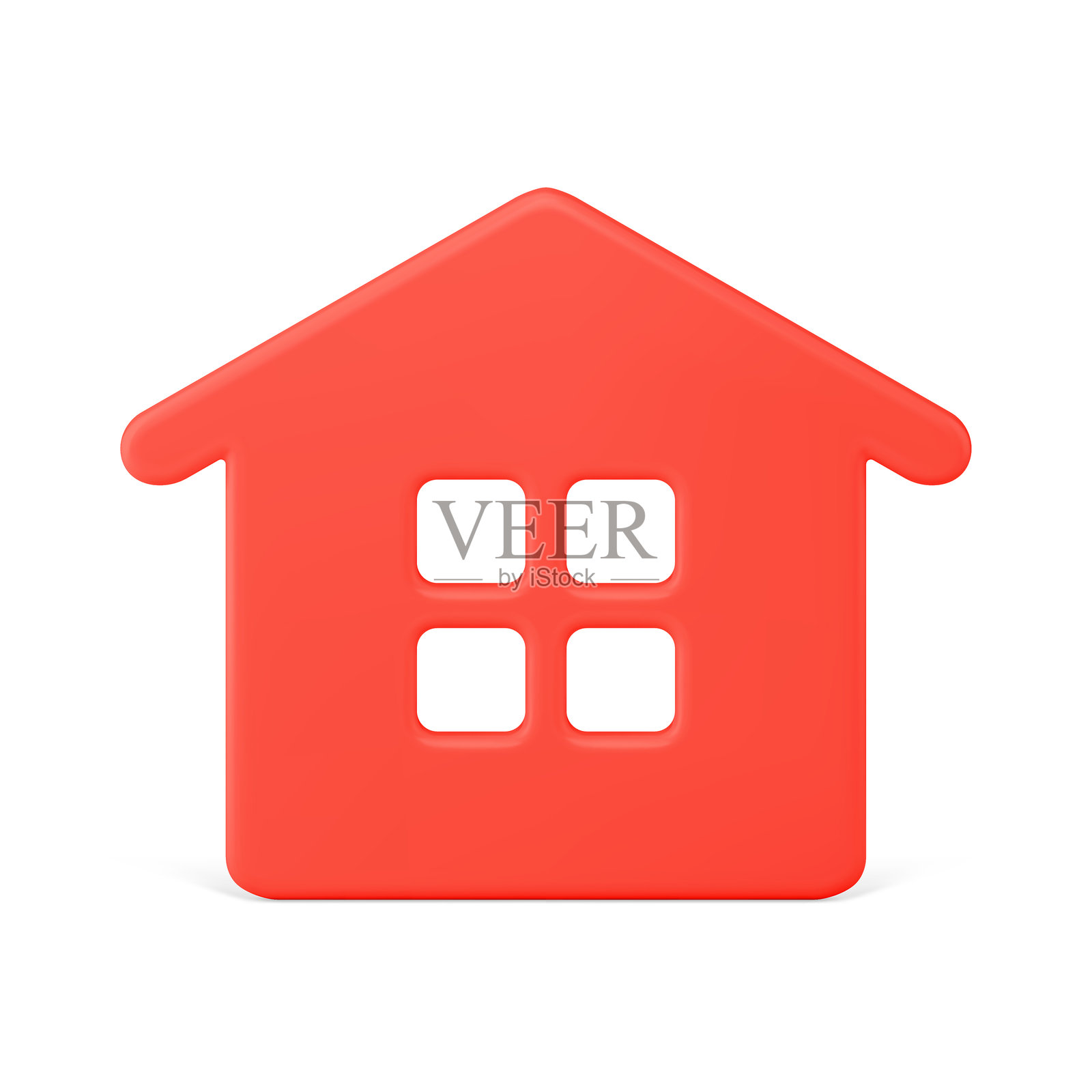 小红屋圣诞奢华装饰逼真矢量插图插画图片素材