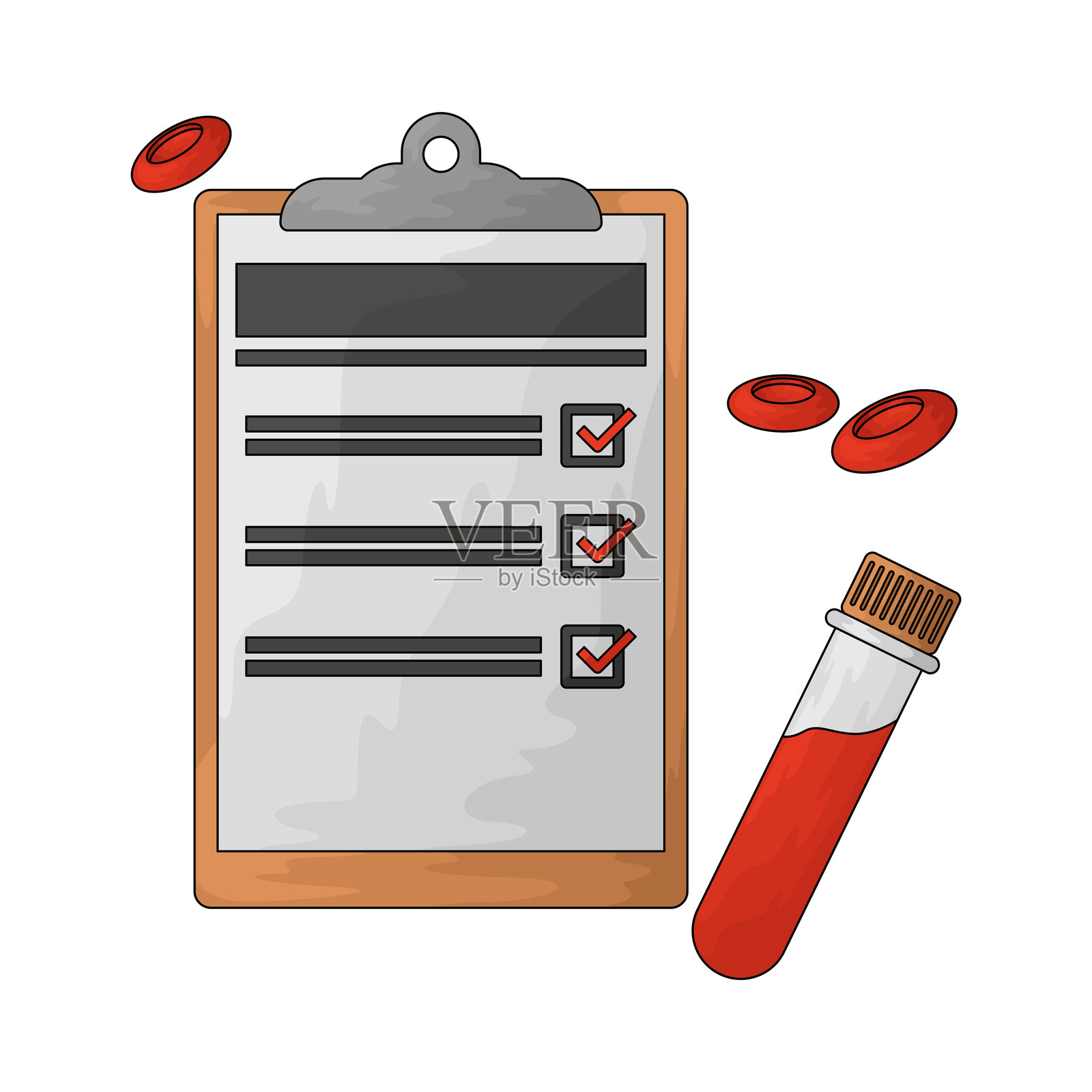 血液检测插画图片素材