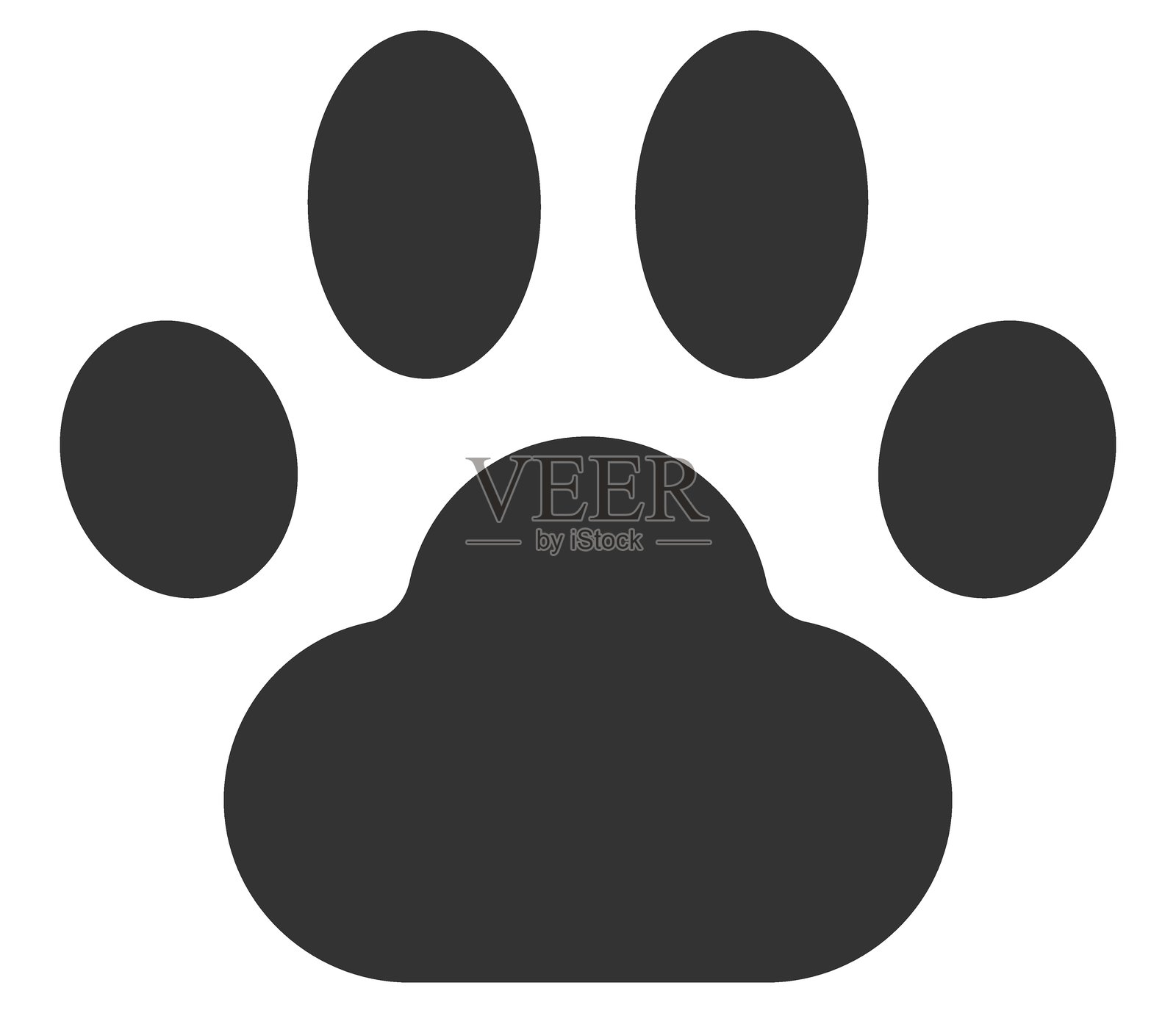 动物爪印设计。完美的图形元素，象征着宠物、自然和兽医服务。非常适合品牌推广和创意项目。插画图片素材