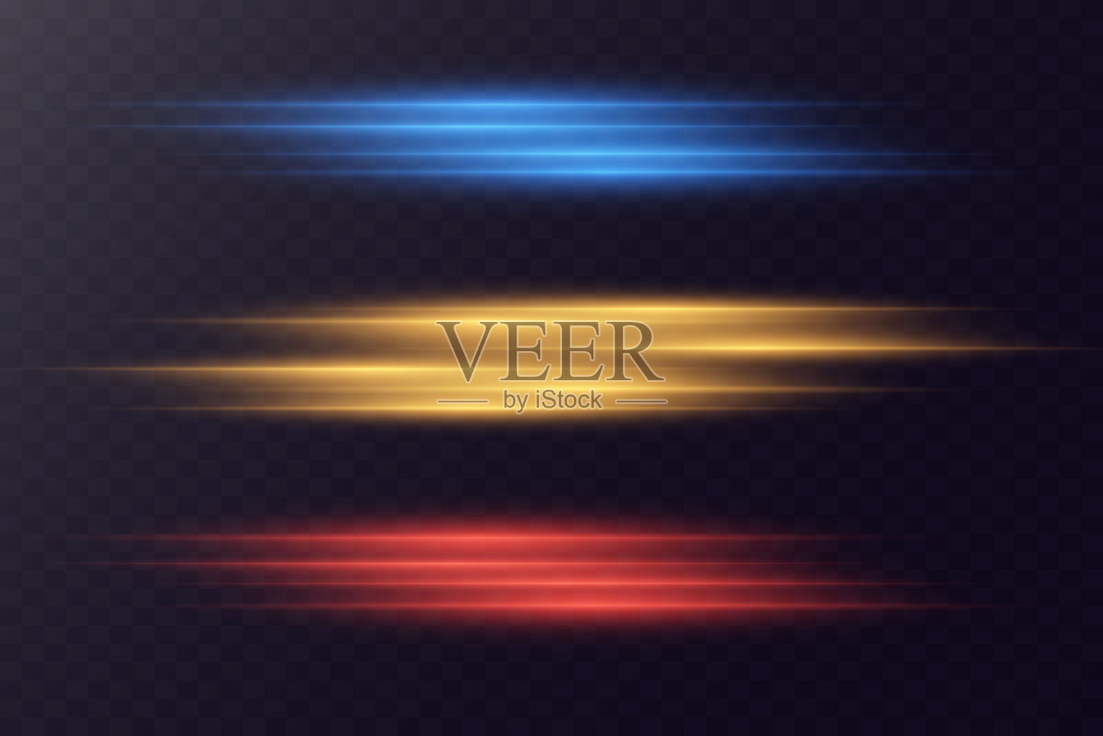 霓虹灯光线。光的高速运动效果，光线流动。插画图片素材