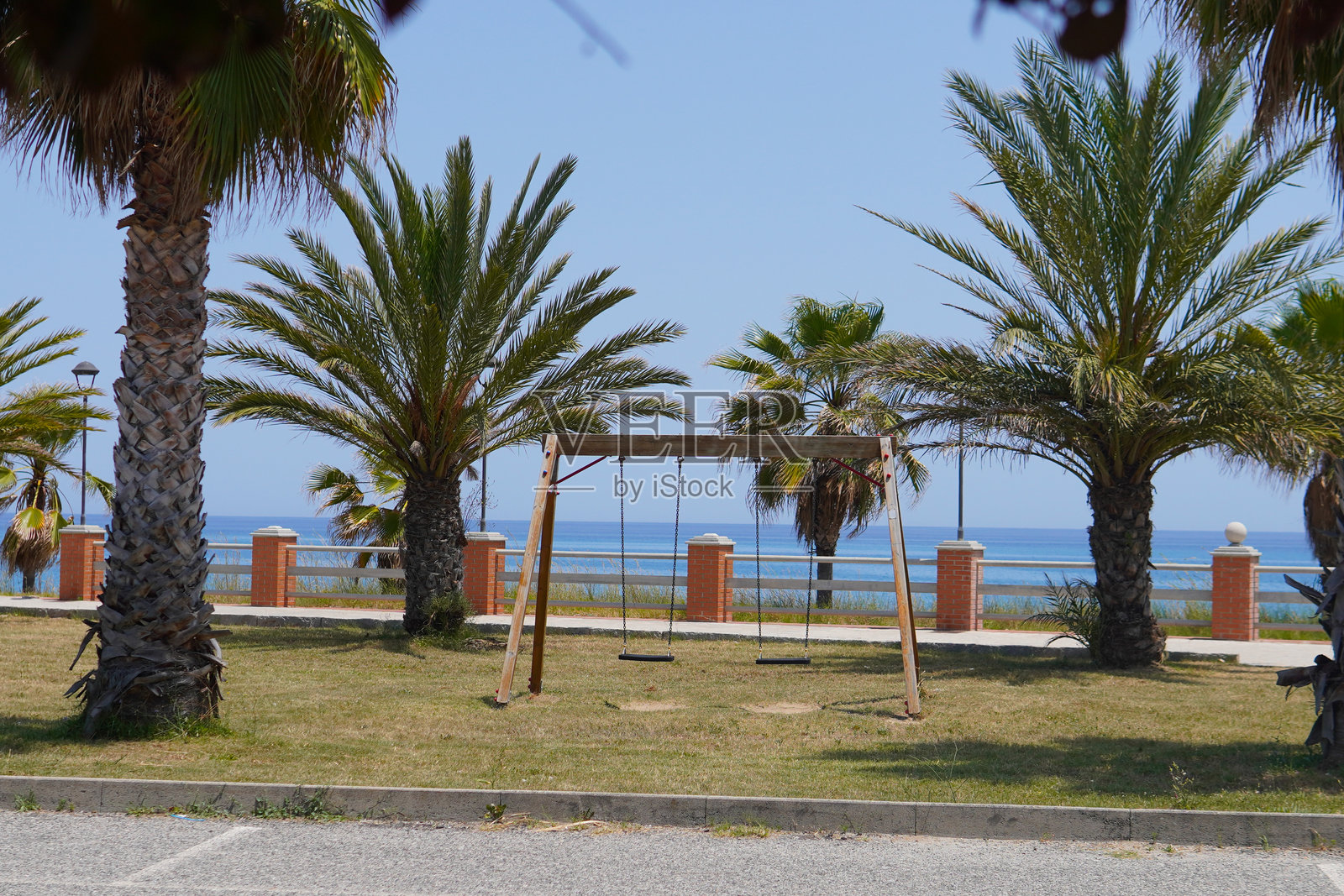 意大利社区花园。南意大利，地中海。照片摄影图片