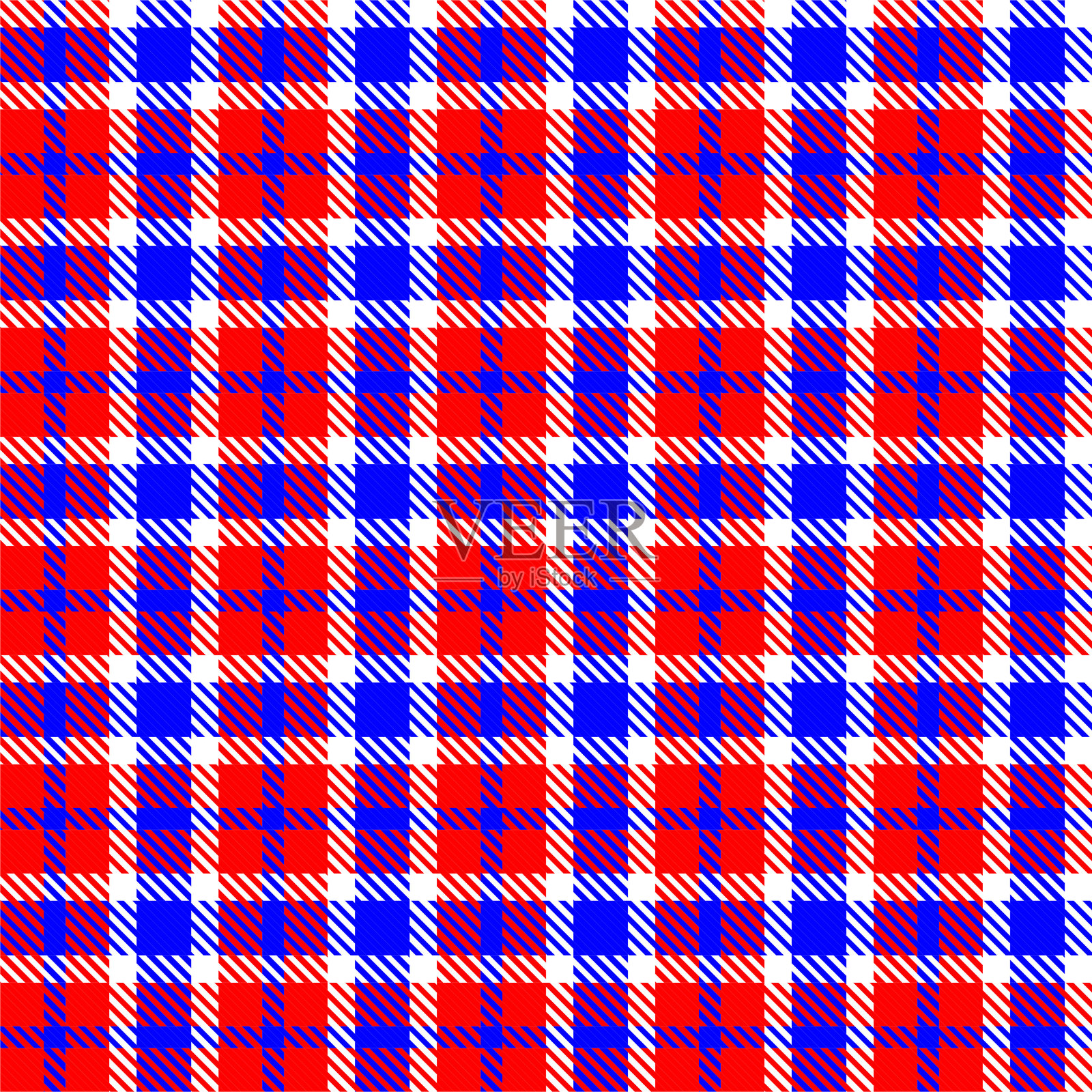 格子图案背景。复古桌布纹理。充满苏格兰图案的抽象色彩。适合印刷在面料上的柔和格子无缝背景。矢量艺术。插画图片素材