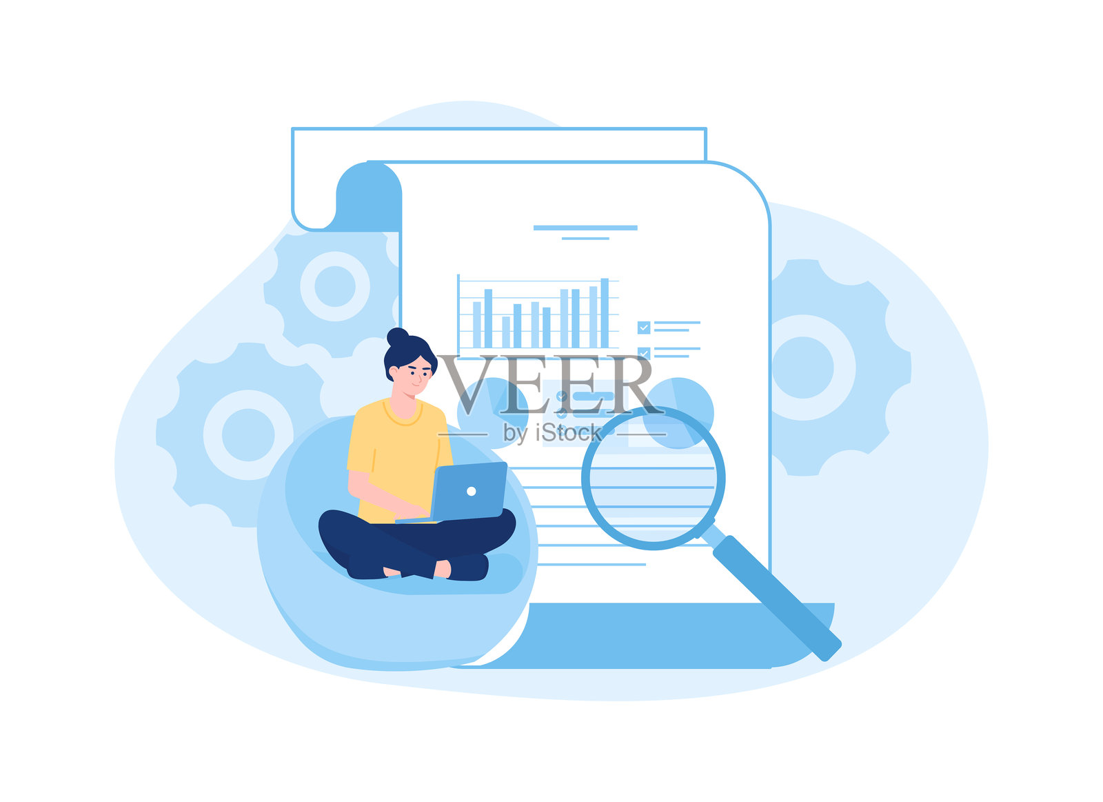 公司运营财务分析市场营销商业概念扁平插图插画图片素材