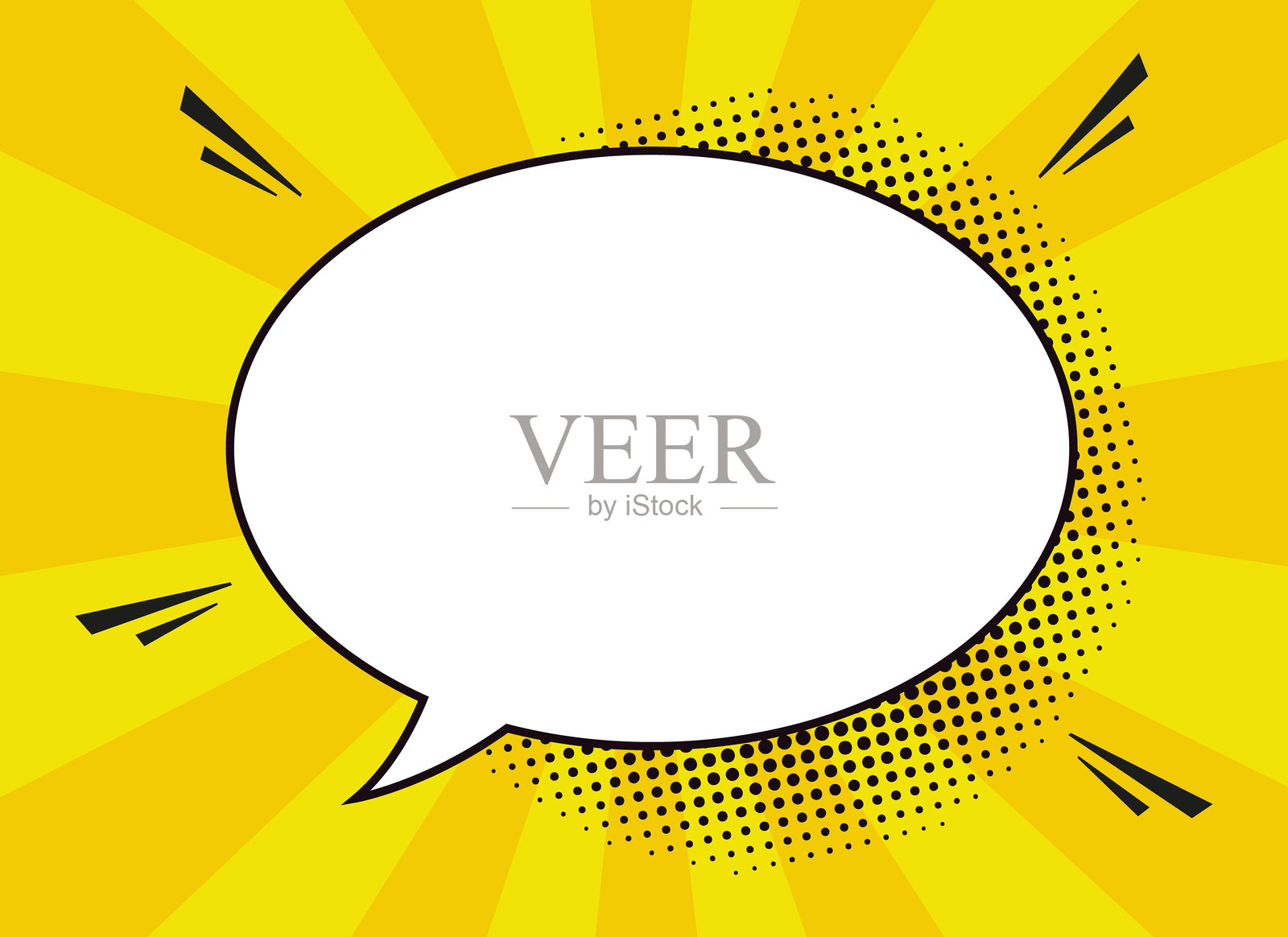 空白漫画对话框。插画图片素材