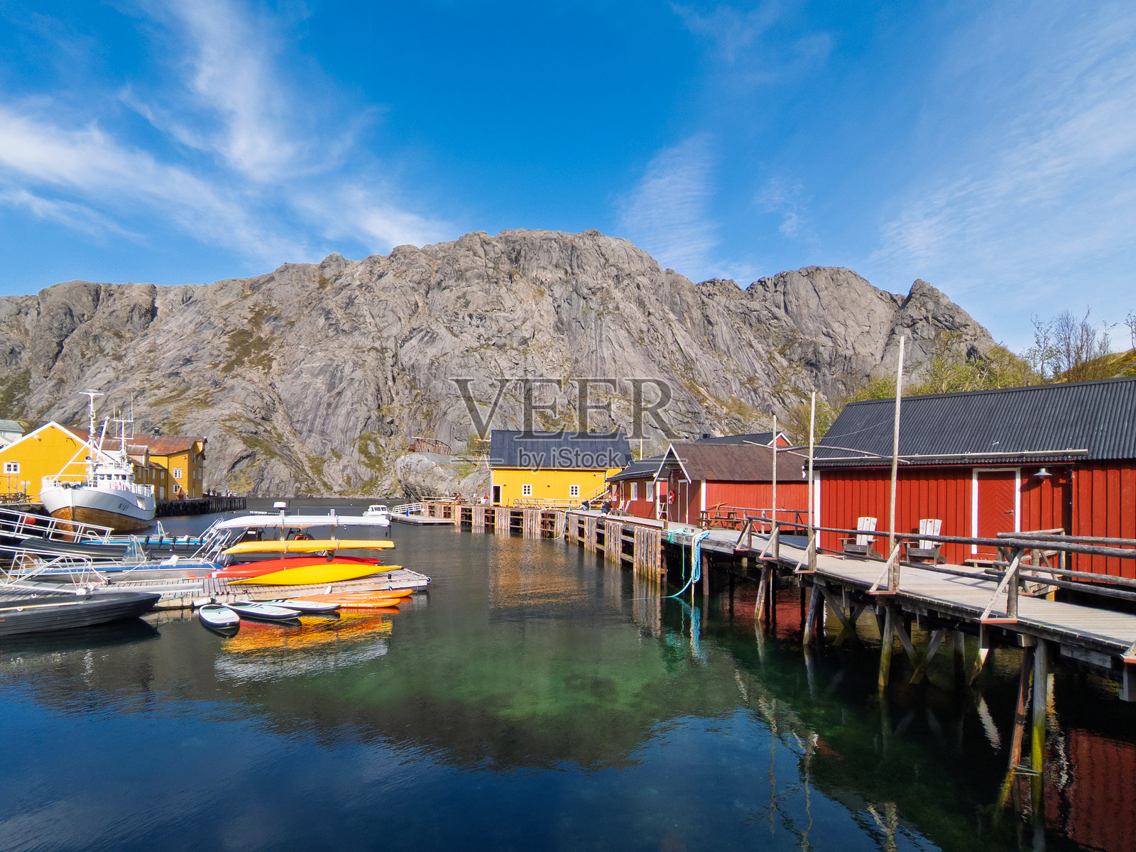 努斯菲尤尔德，洛福滕群岛照片摄影图片