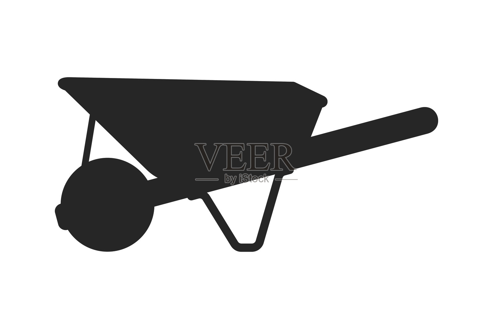 手推车轮廓矢量图标插画图片素材