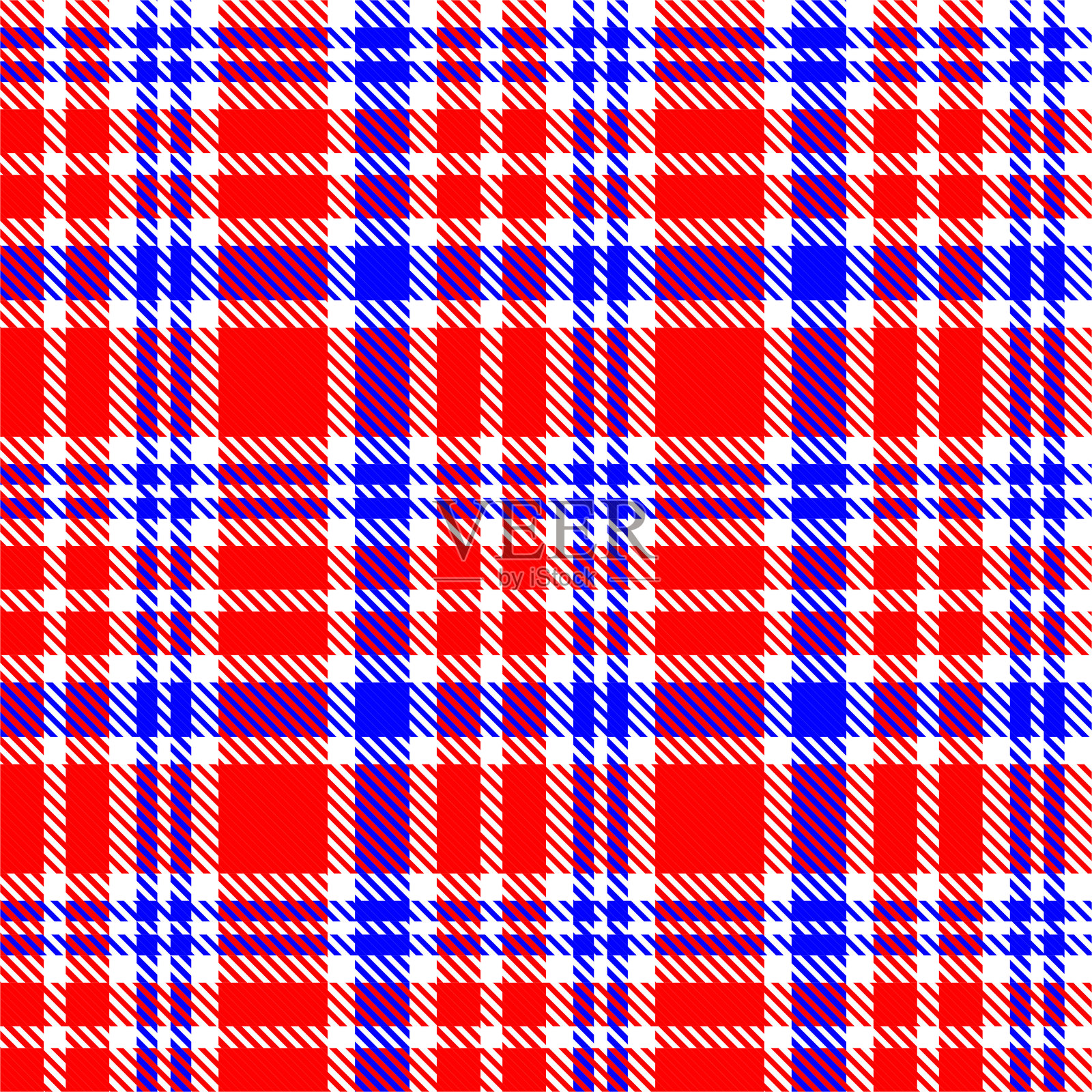 格子图案背景。复古桌布纹理。充满苏格兰图案的抽象色彩。适合印刷在面料上的柔和格子无缝背景。矢量艺术。插画图片素材