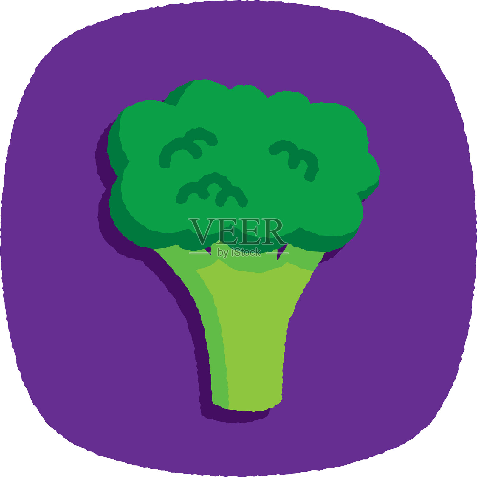 西兰花涂鸦 4插画图片素材