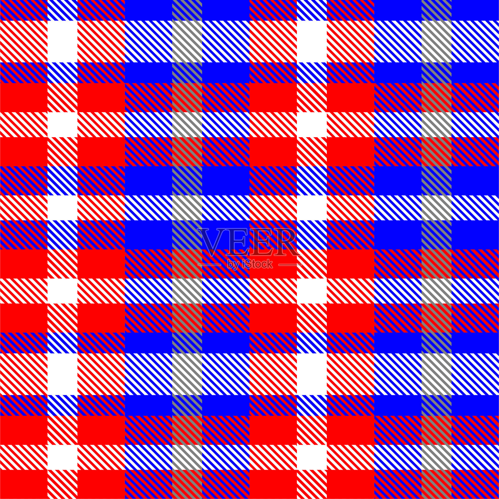 格子图案背景。复古桌布纹理。充满苏格兰风格的抽象色彩。适合印刷在面料上的柔和格子无缝背景。矢量艺术。插画图片素材