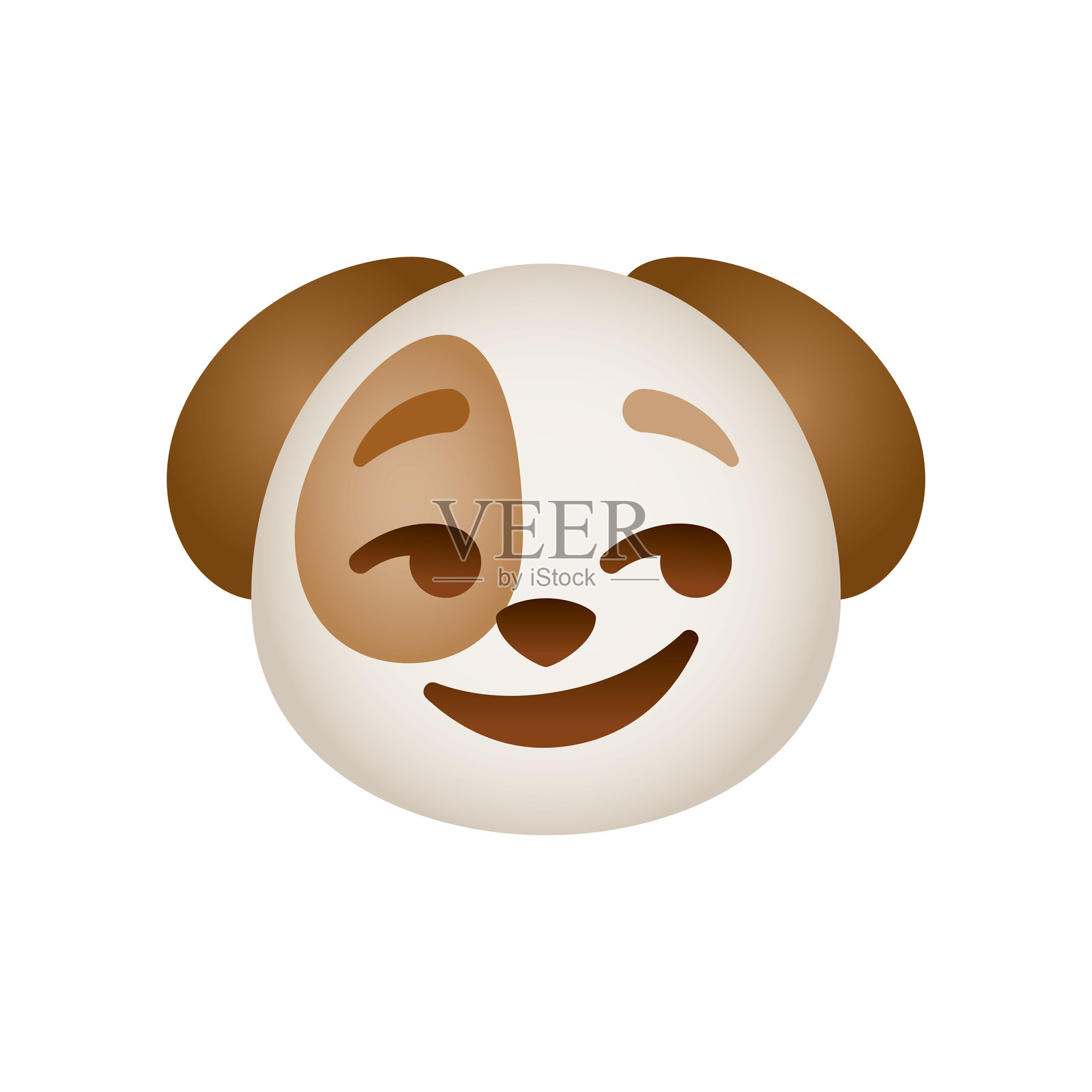 侧目狗表情符号插画图片素材