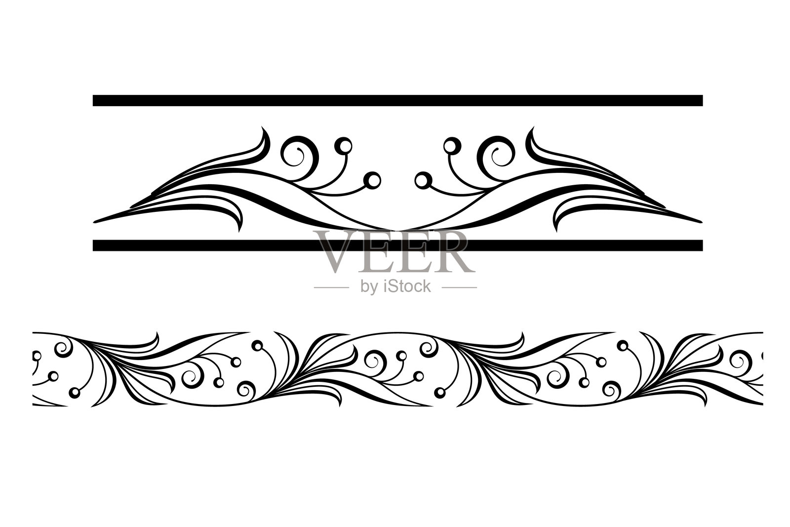 黑色矢量框架在白色背景上插画图片素材