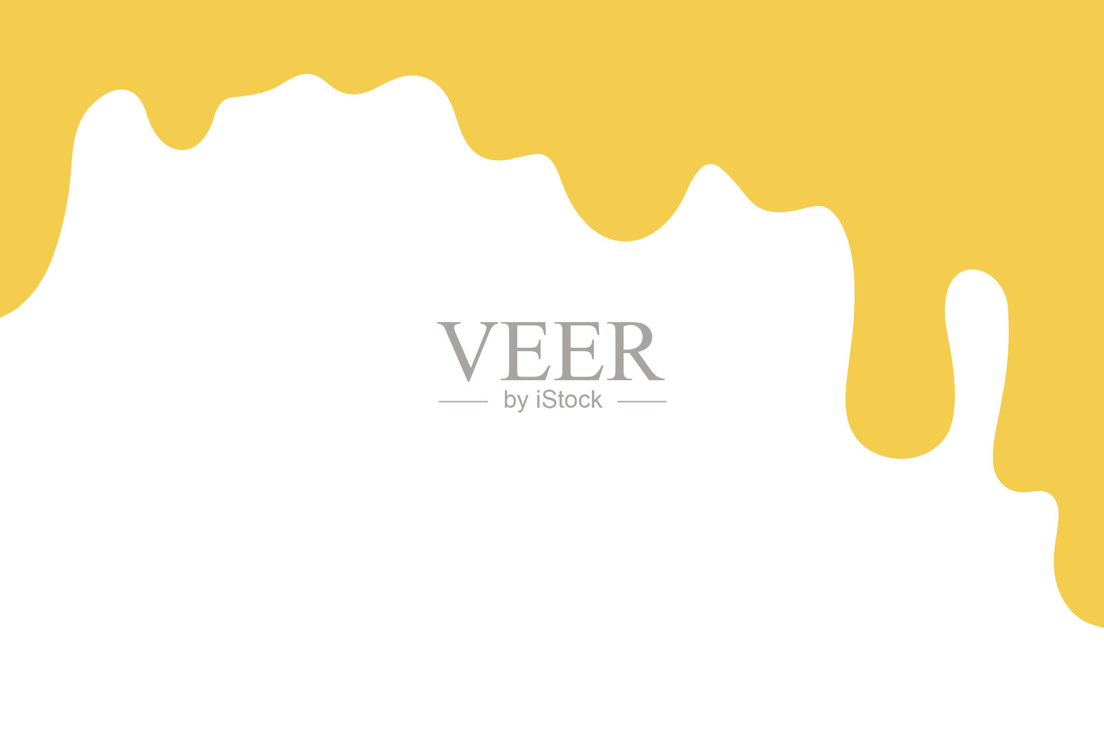 液态黄色流动的蜂蜜和融化的奶酪，孤立在白色背景上，矢量插图插画图片素材