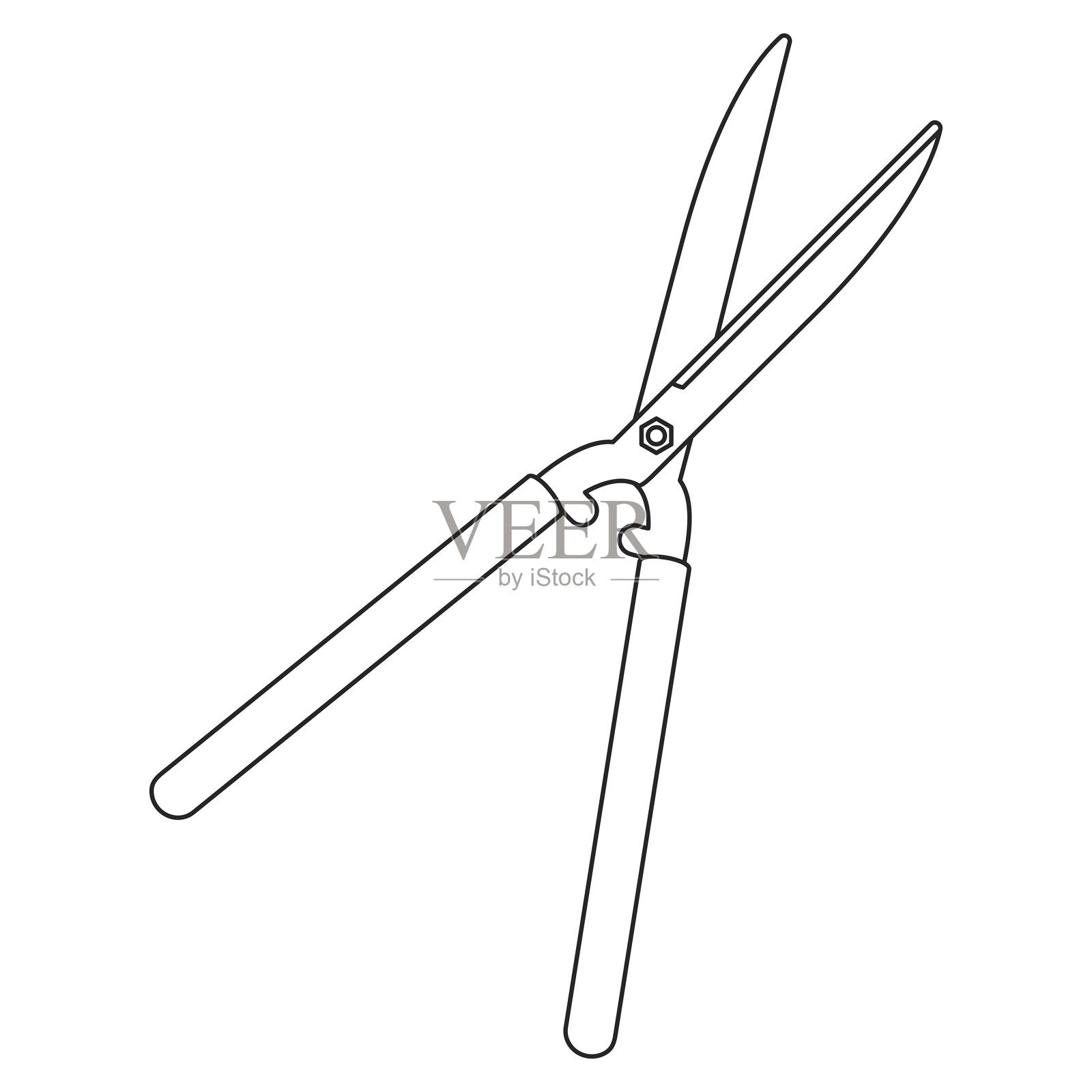 园艺剪刀矢量图标插画图片素材