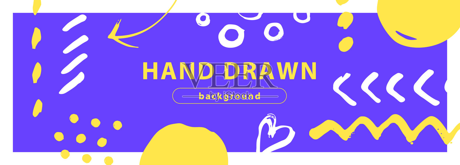 色彩缤纷的涂鸦材料插画图片素材