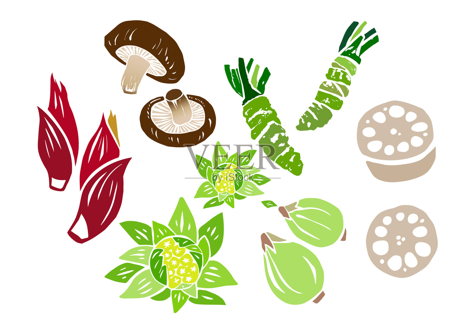 蔬菜插图集插画图片素材