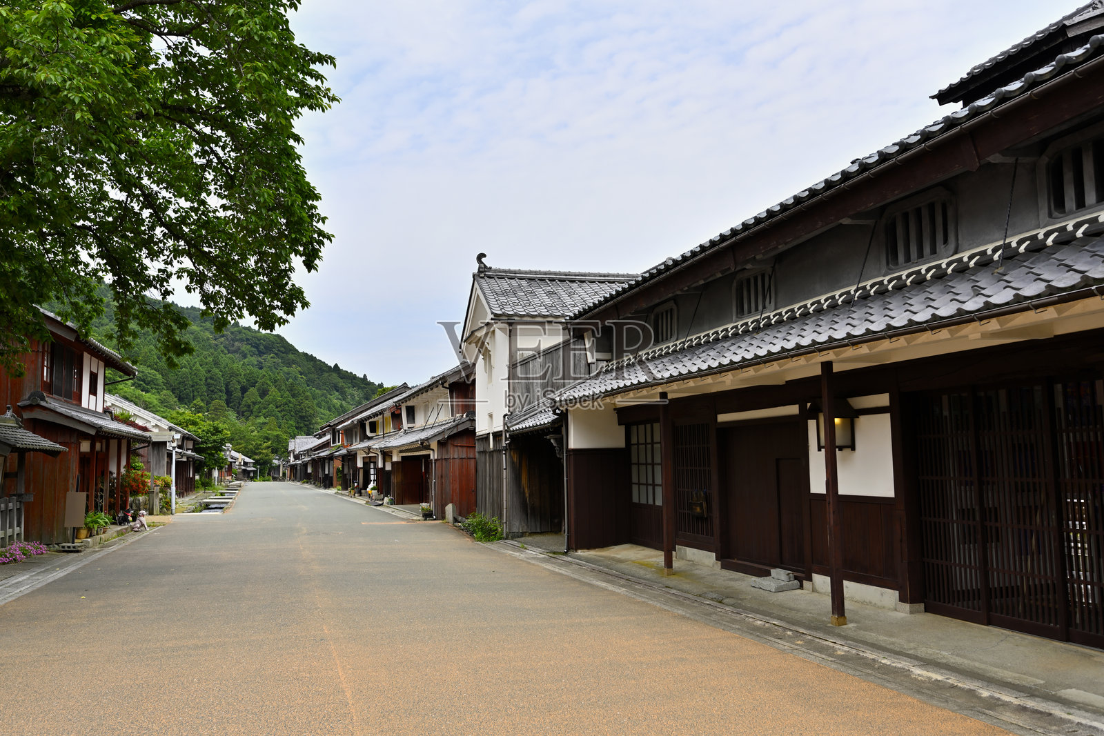 从福井到京都的佐波街道上的熊川宿城镇风貌照片摄影图片