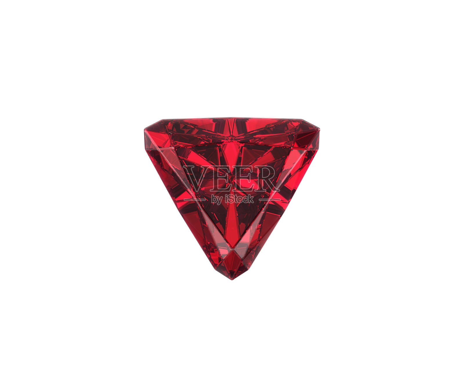 高品质的红色耀眼钻石，背景为白色照片摄影图片