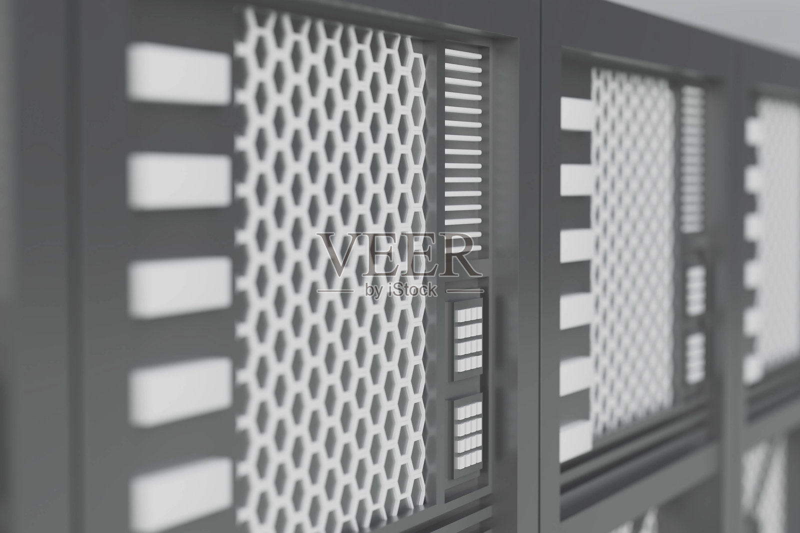 一扇带有白色图案的金属门照片摄影图片