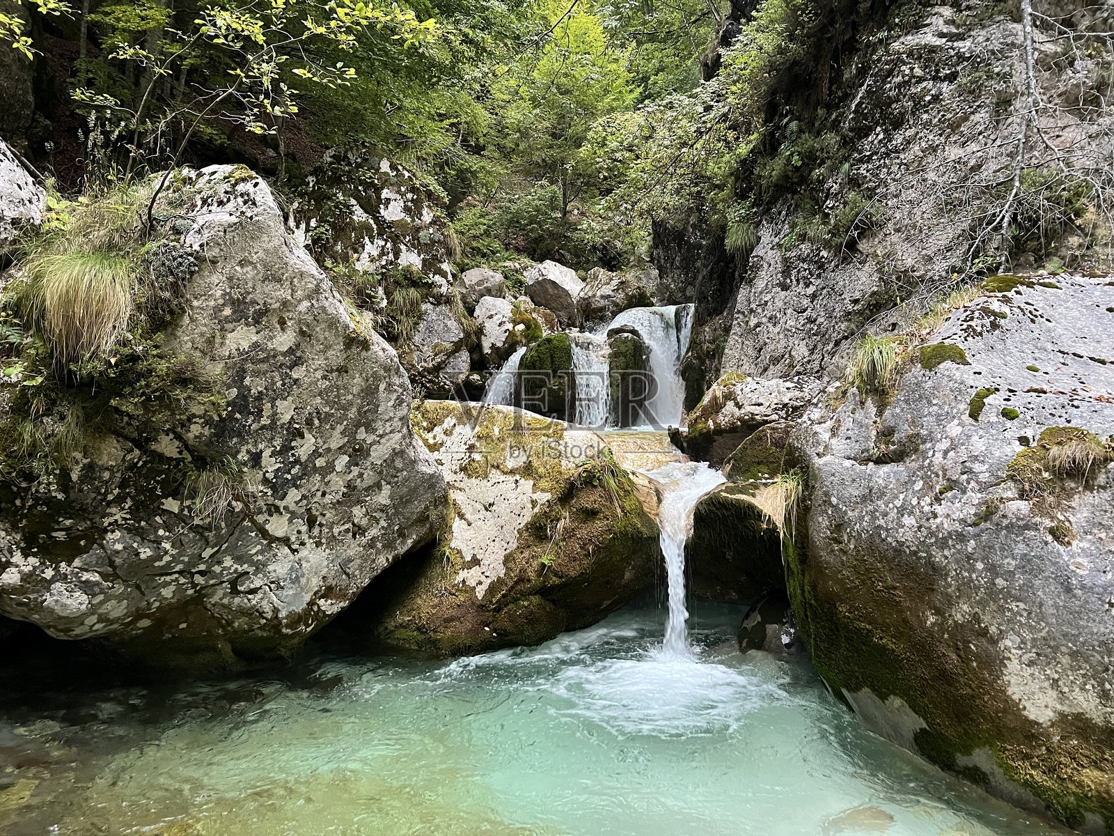 Možnica峡谷或Nemčlja峡谷（特里格拉夫国家公园，斯洛文尼亚）照片摄影图片