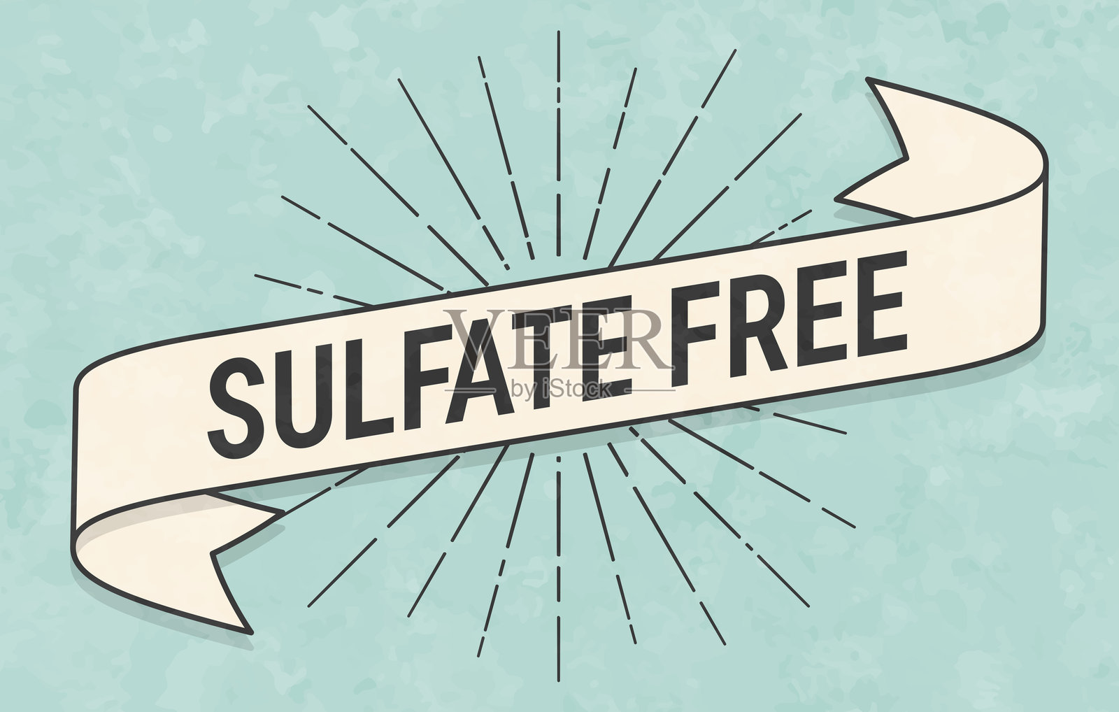 无硫酸盐 - 复古风格横幅 - 旧纹理纸张插画图片素材
