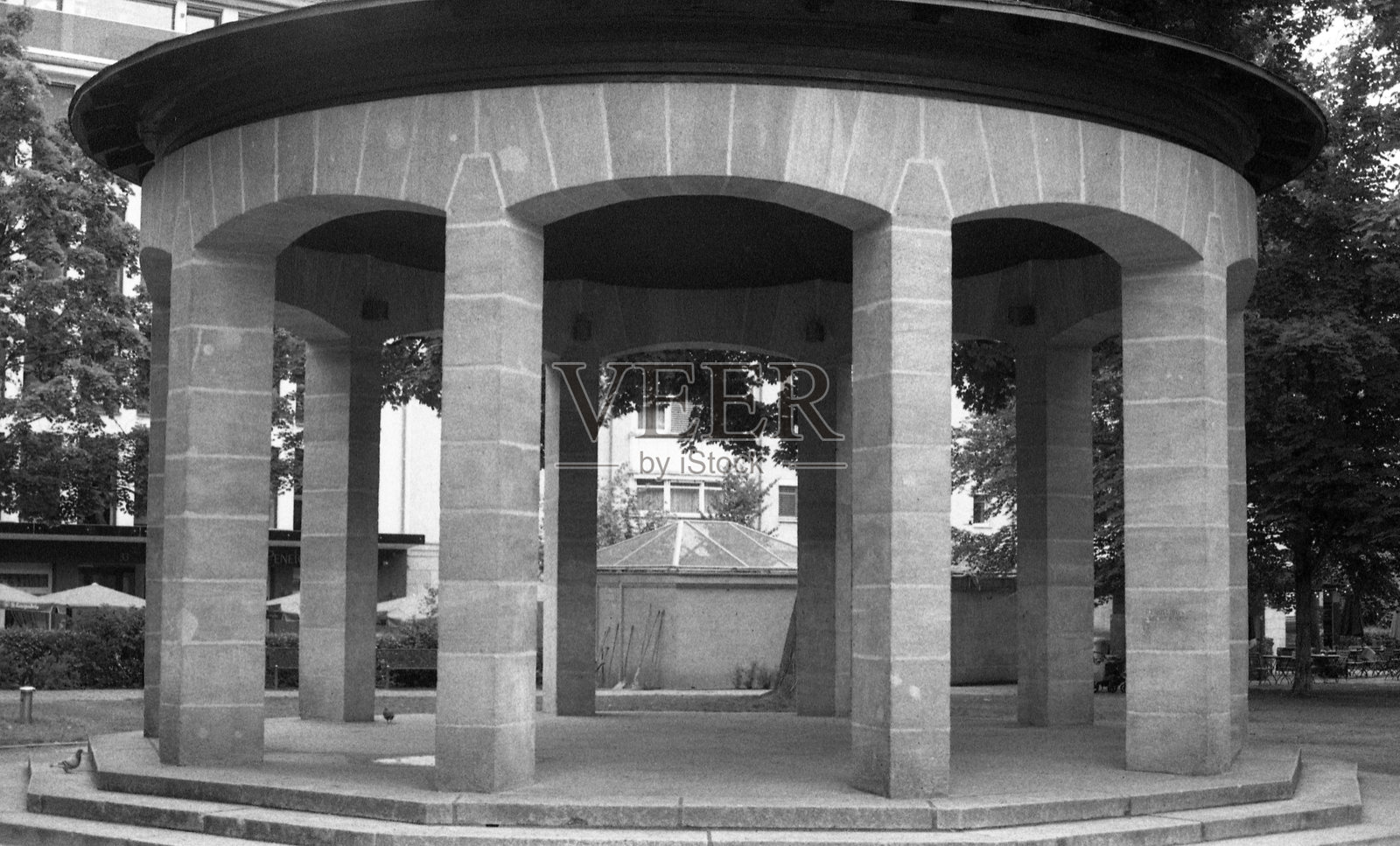 公园里的售货亭照片摄影图片