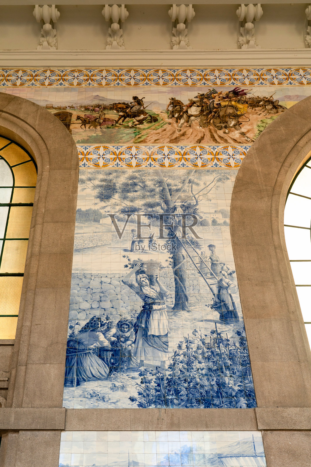 圣本图火车站的细节照片摄影图片