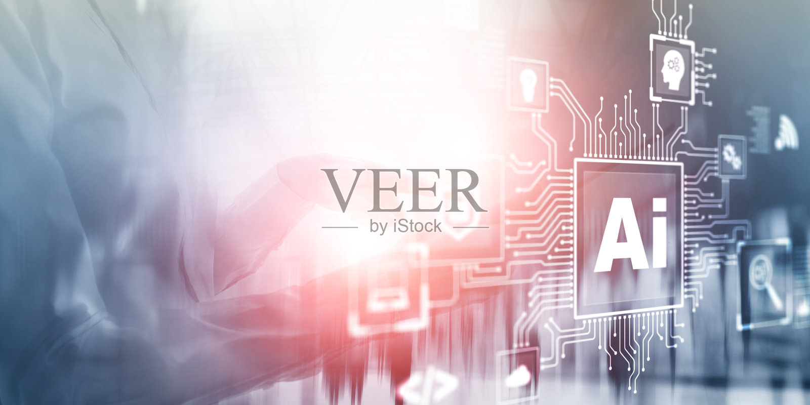 人工智能处理器概念。AI大数据阵列。创新概念2025照片摄影图片