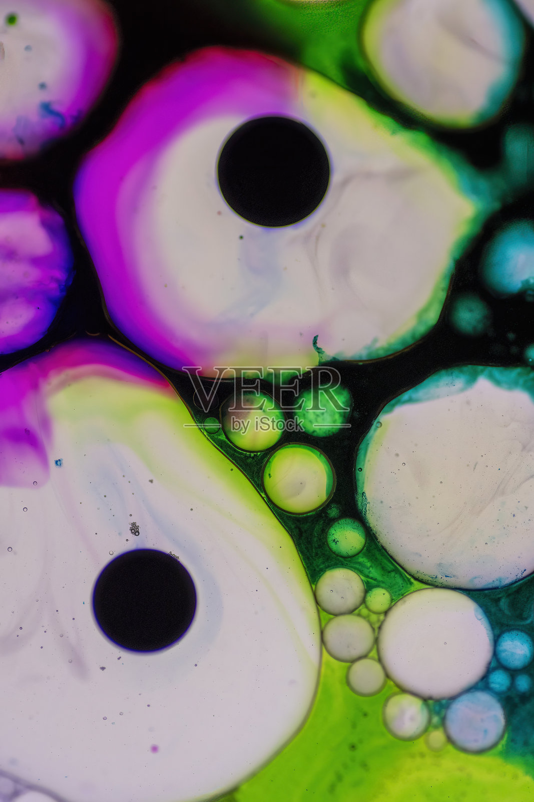 流体中的气泡，特写，抽象背景照片摄影图片