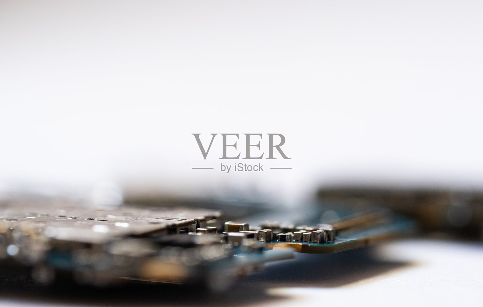 印刷电路板微距摄影照片摄影图片