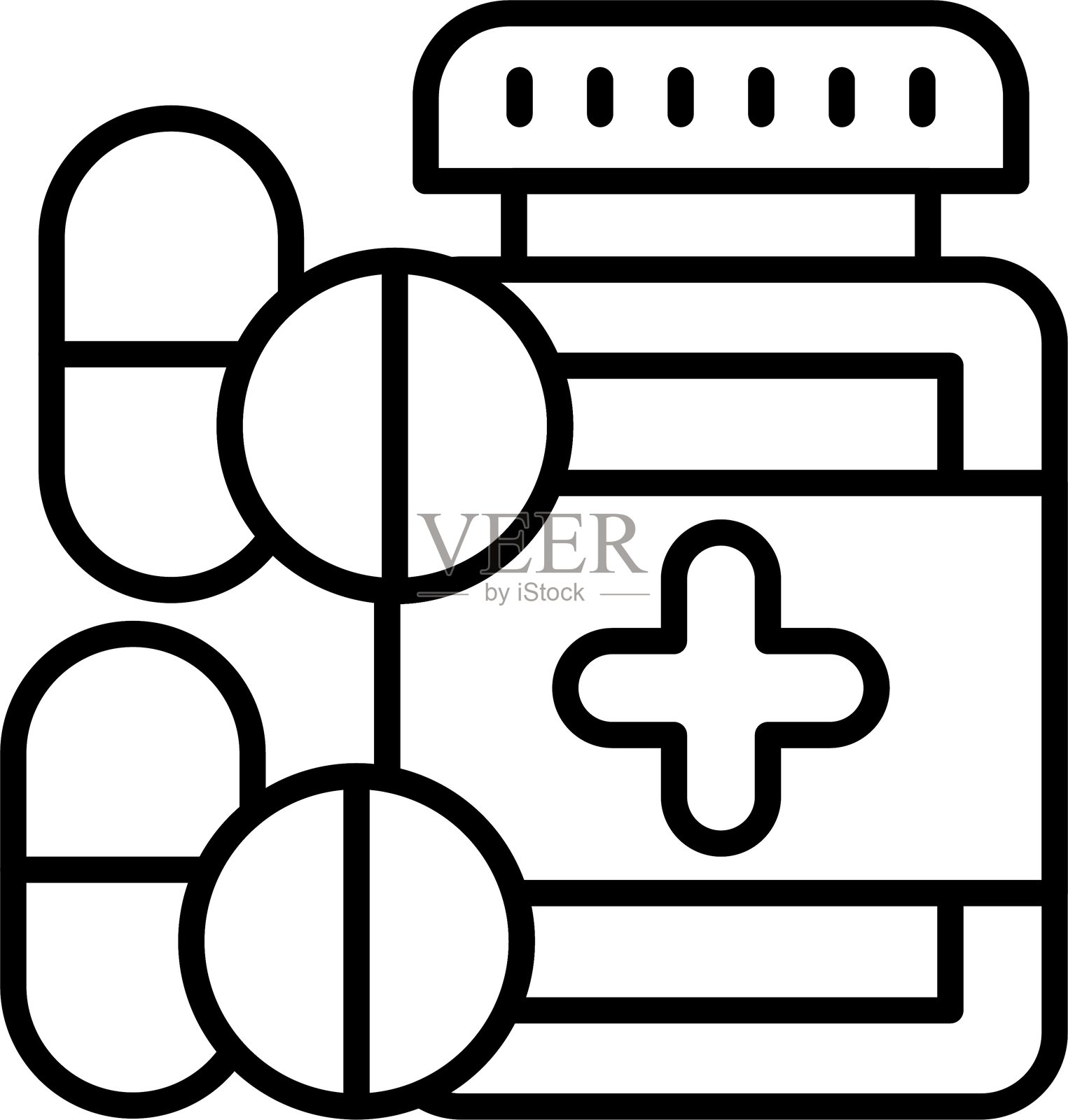 药丸图标矢量元素插画图片素材