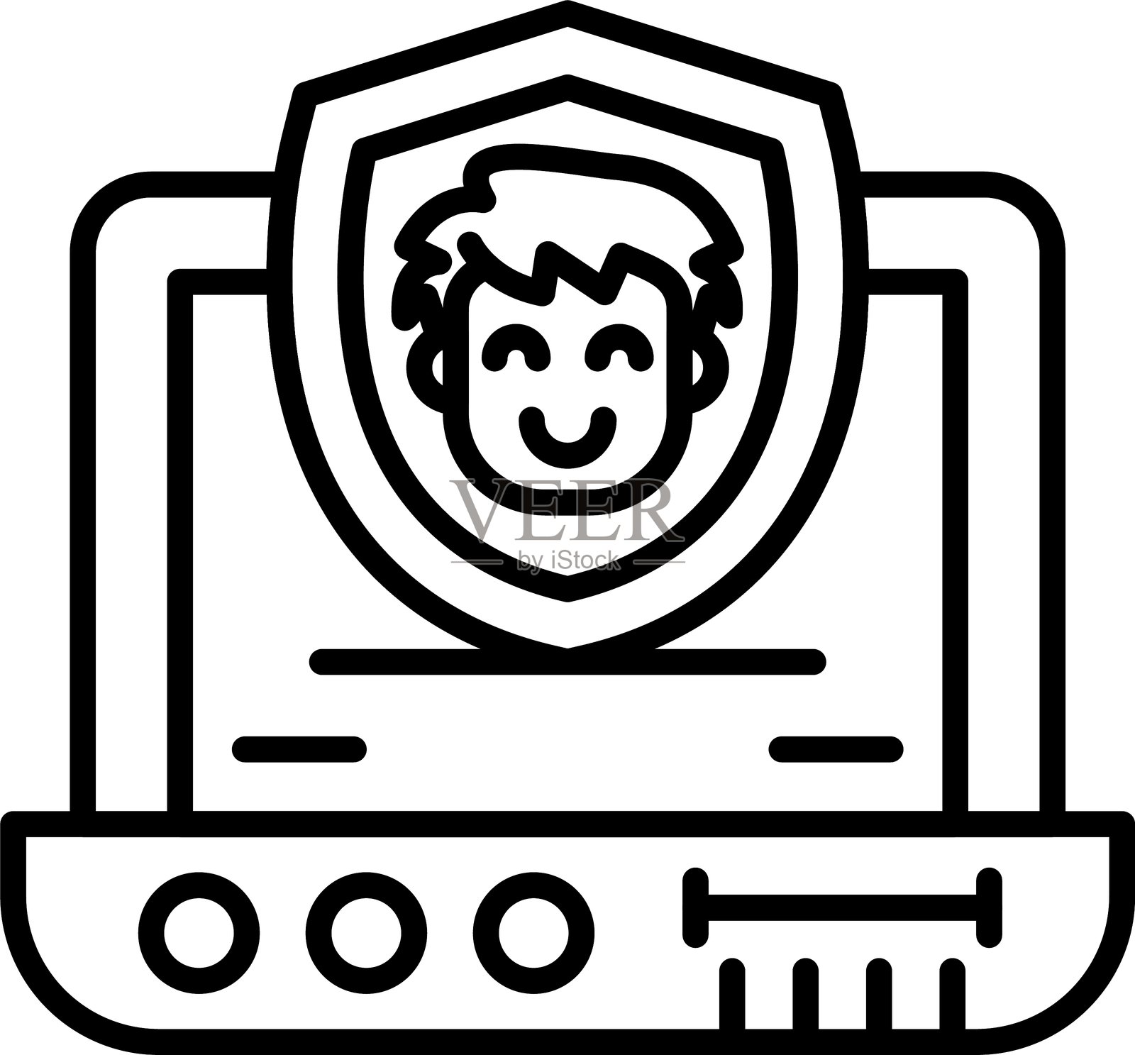 保护图标矢量元素插画图片素材