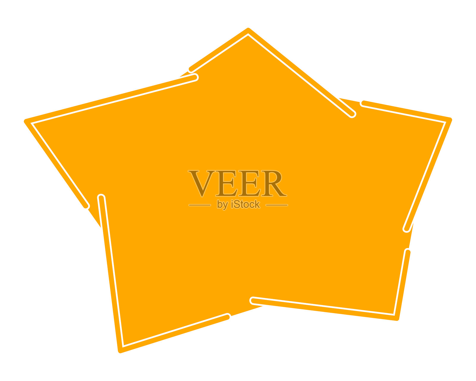 简单的彩色锯齿形对话气泡插画图片素材