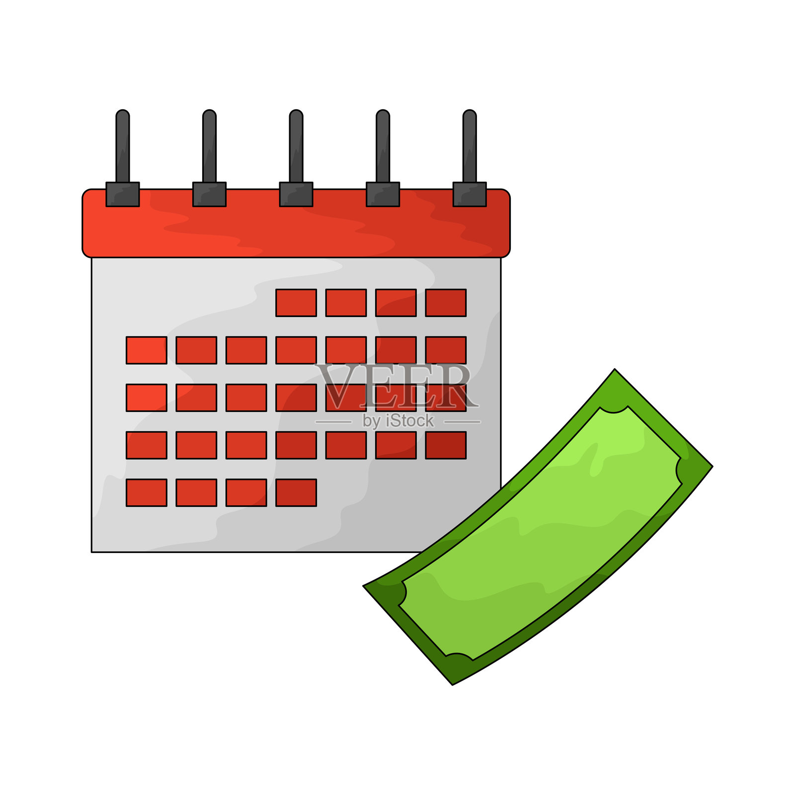 付款计划插画图片素材