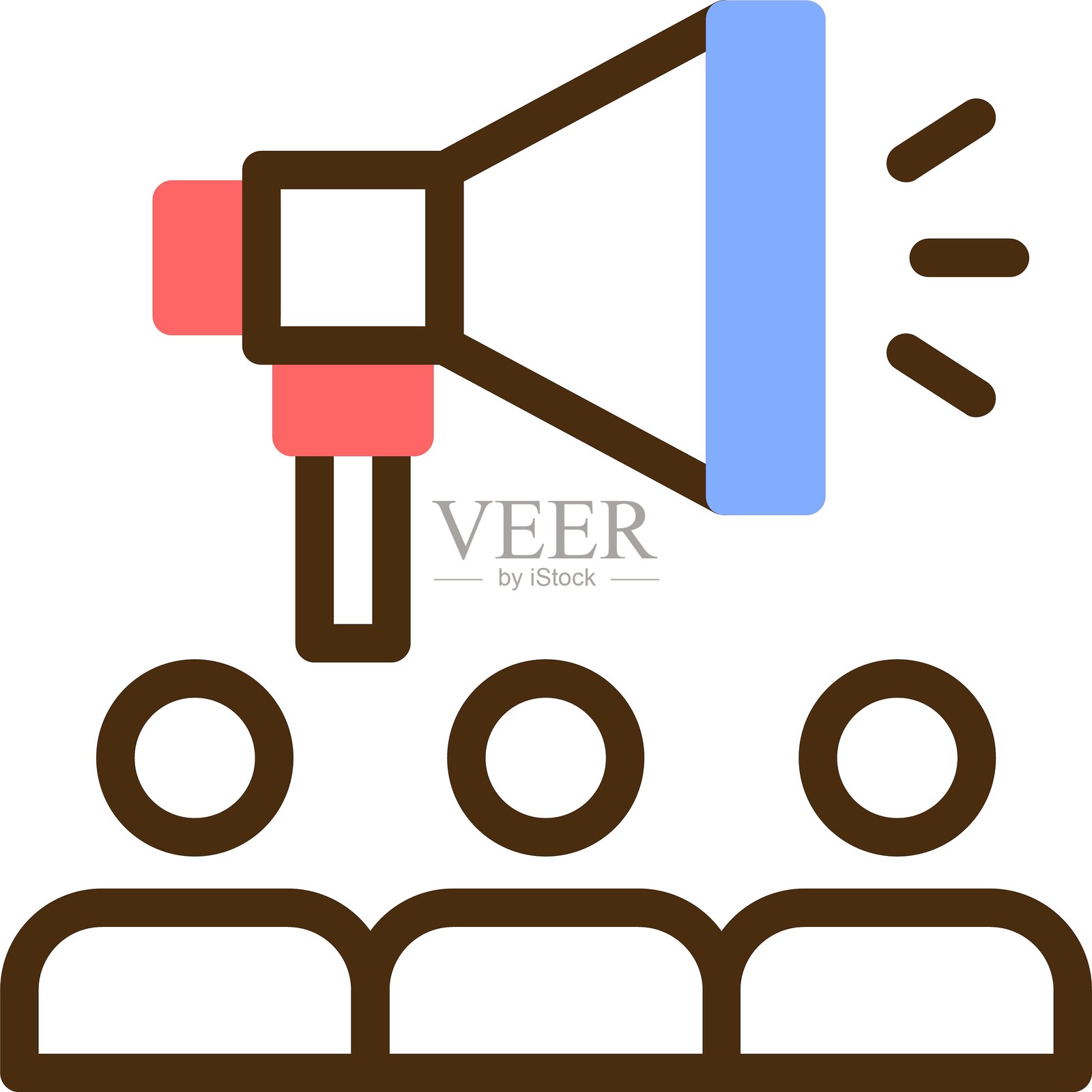 员工参与 彩色填充图标插画图片素材