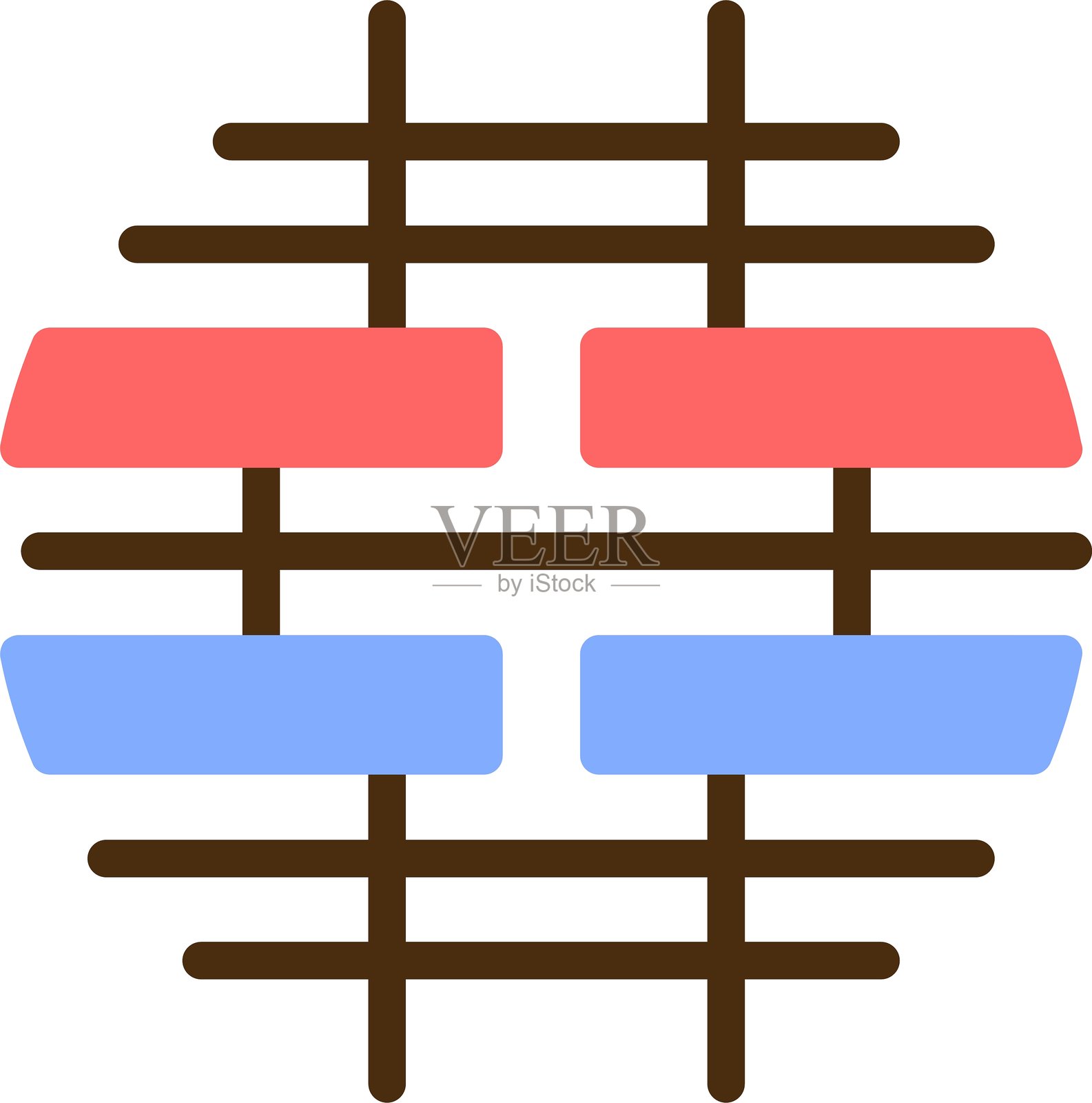 双喜 彩色填充图标插画图片素材