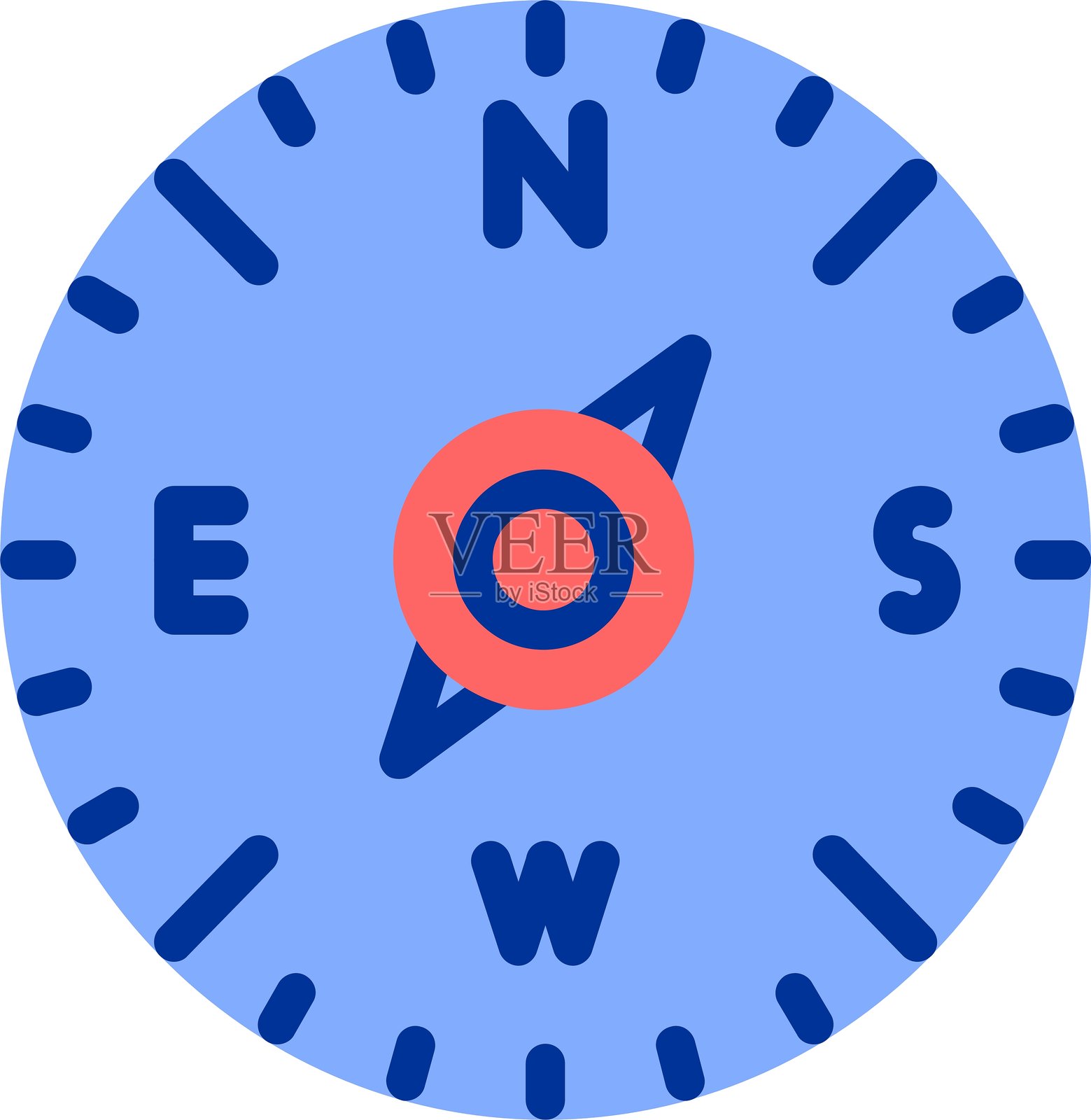 指南针 彩色填充图标插画图片素材