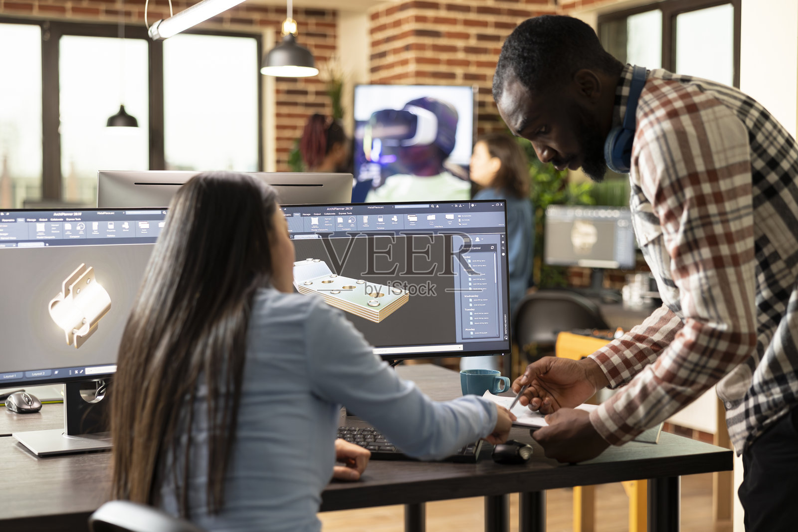 工程师设计机械原型照片摄影图片