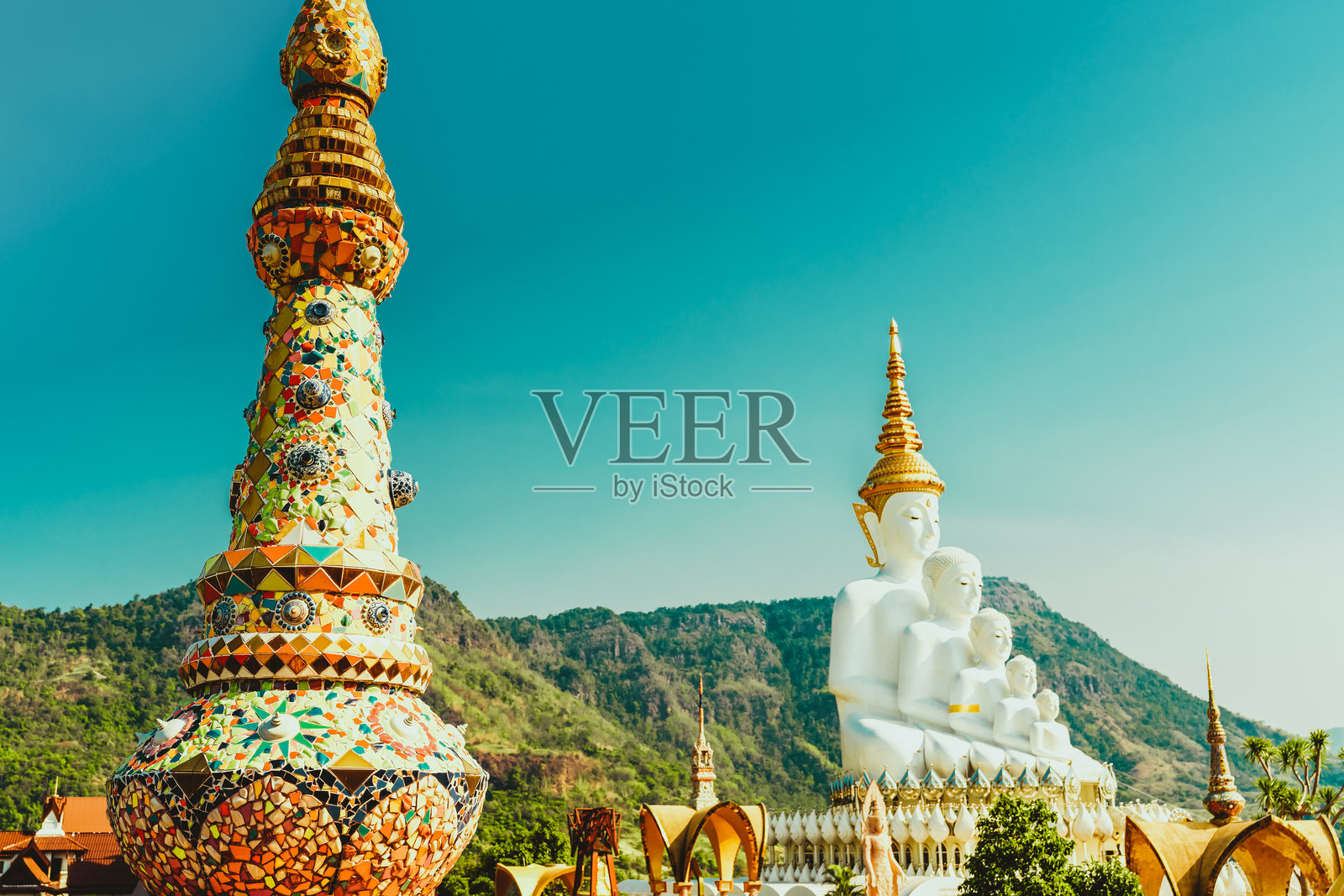 泰国北部的帕索恩凯寺，亚洲文化、宗教和著名的旅游目的地。照片摄影图片