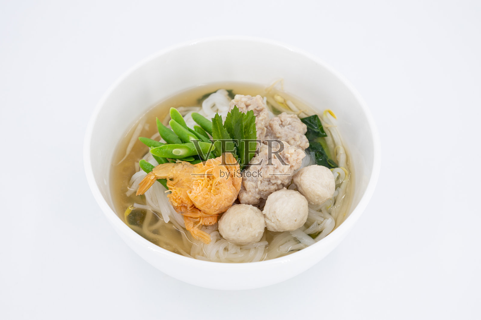 素可泰面，清汤泰式面条汤照片摄影图片