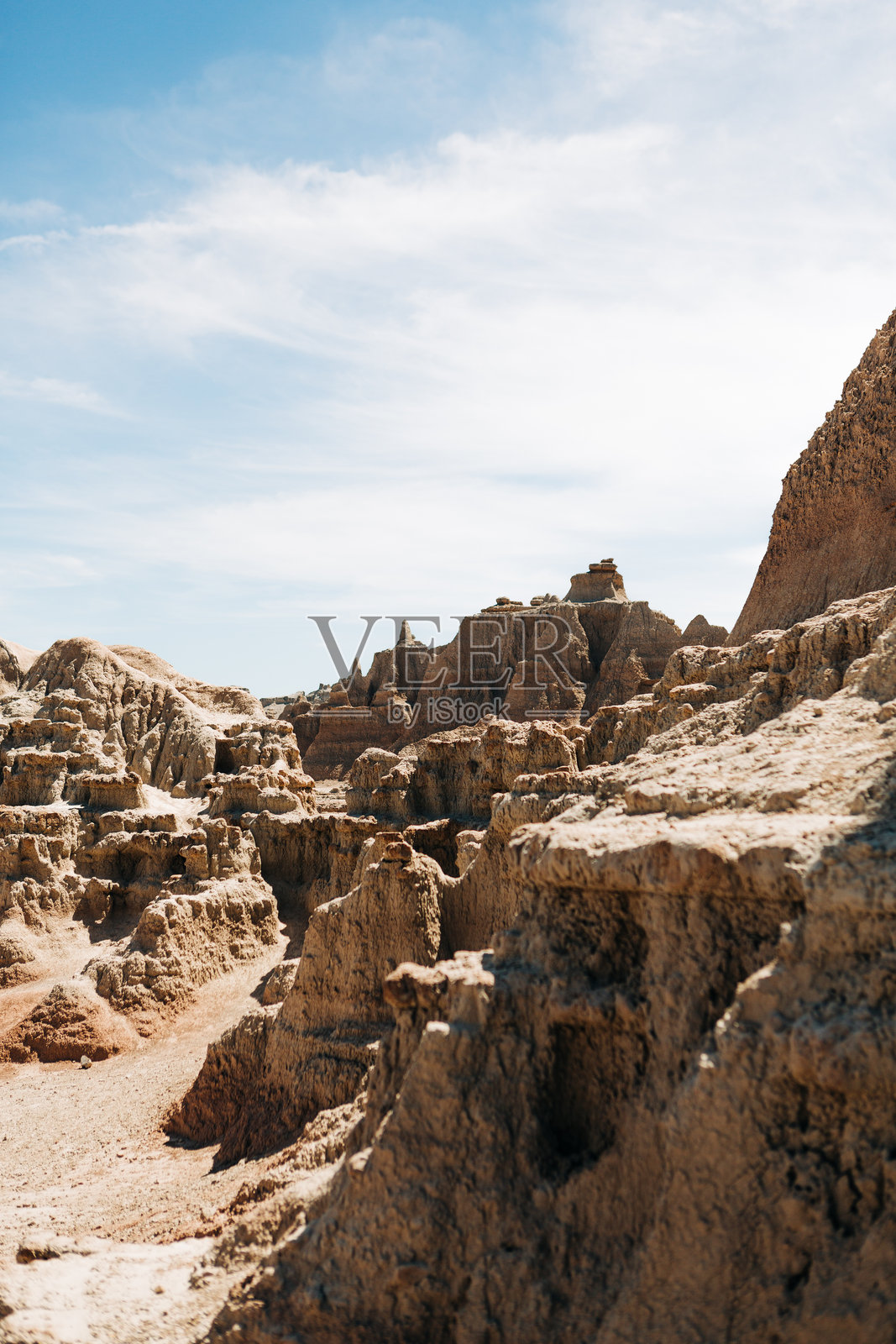 南达科他州皮纳克尔观景台附近的荒地岩石地貌特写照片摄影图片