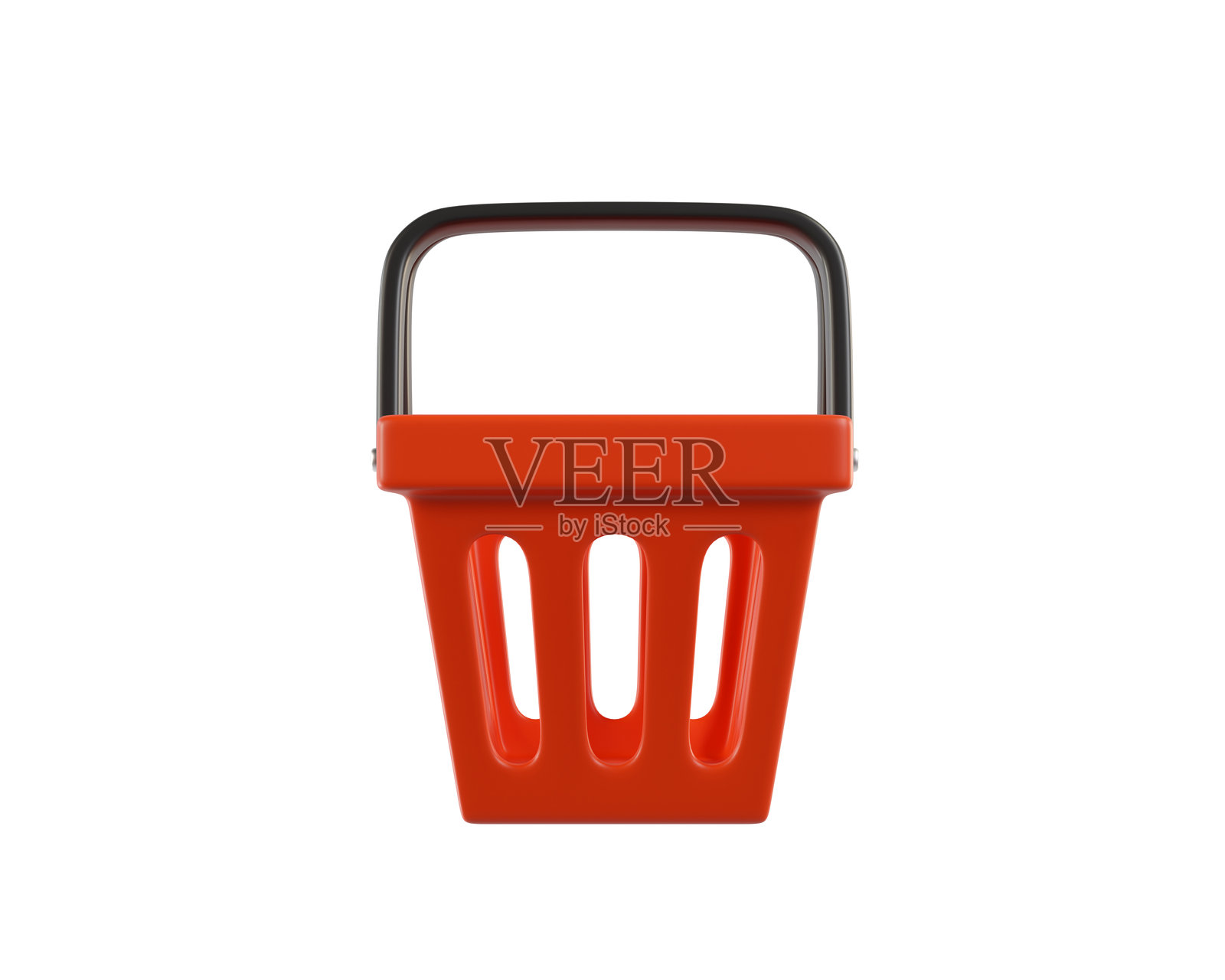 超市里的红色空购物篮照片摄影图片