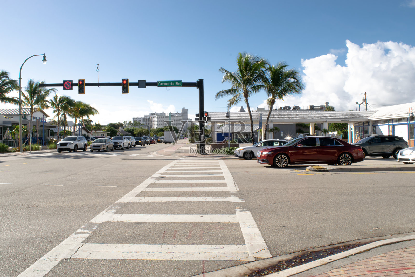 美国佛罗里达州劳德代尔堡海边商业大道照片摄影图片