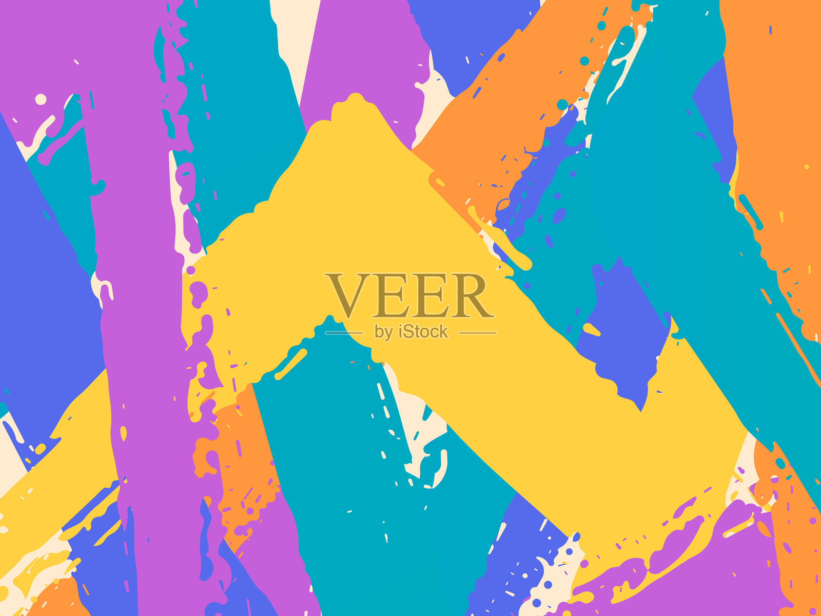 粗糙的涂鸦线条与兴奋的背景线条插画图片素材