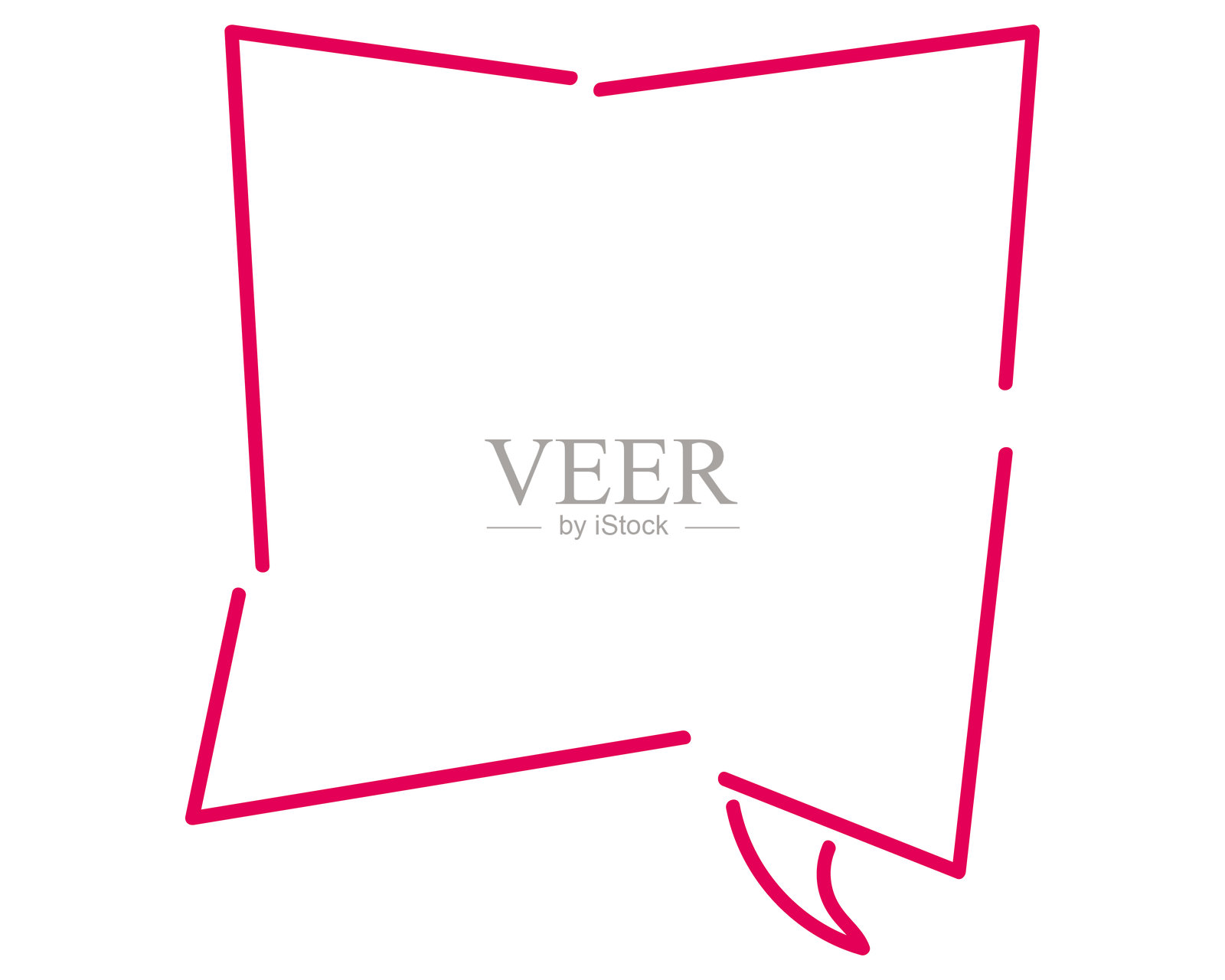 简单的锯齿形对话气泡插画图片素材